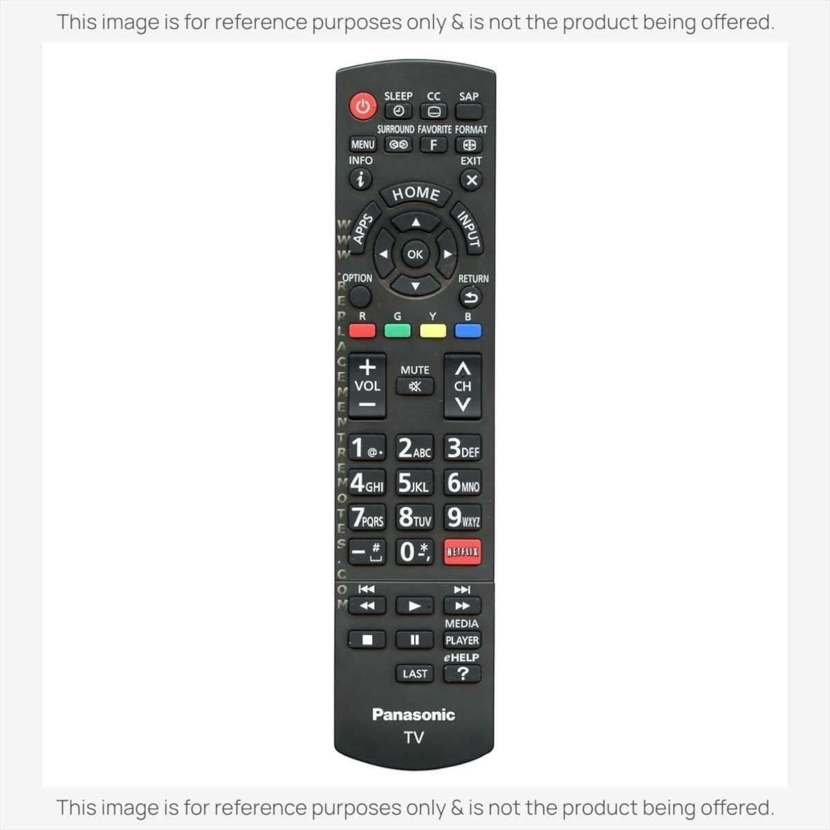 Anderic Substitute for Panasonic N2QAYB000926 TV Remote Control [RRU401-2680]
