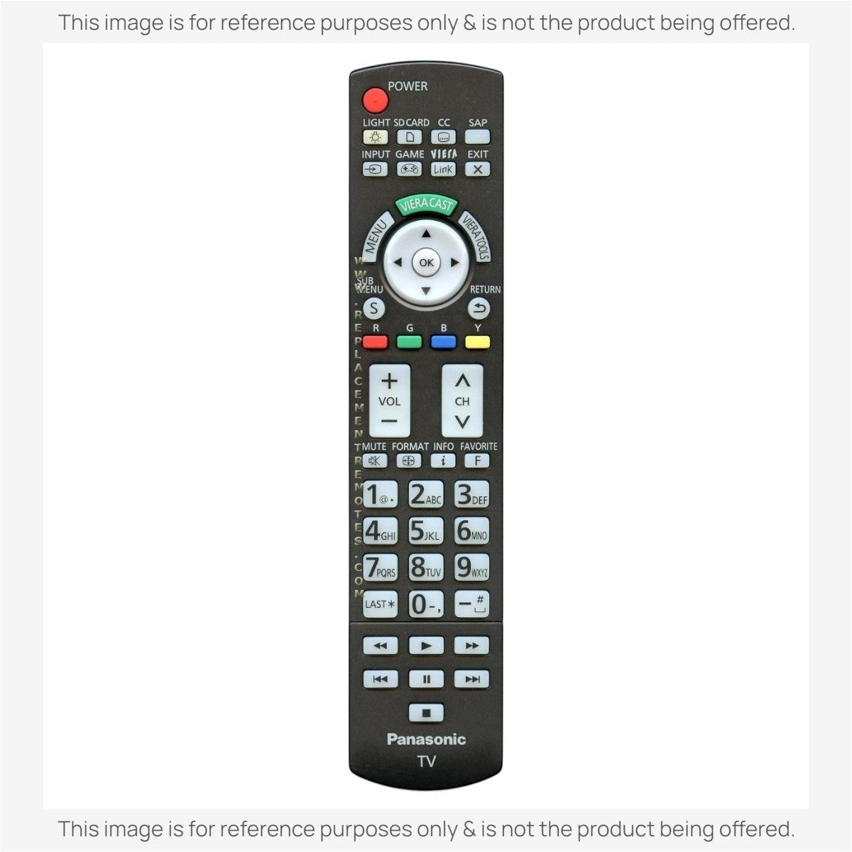 Anderic Substitute for Panasonic N2QAYB000486 TV Remote Control [RRU401-2680]