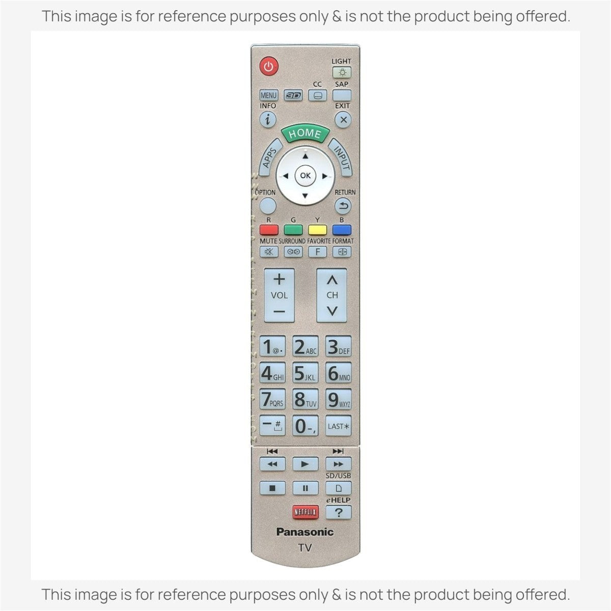 Anderic Substitute for Panasonic N2QAYB000865 TV Remote Control [RRU401-2680]