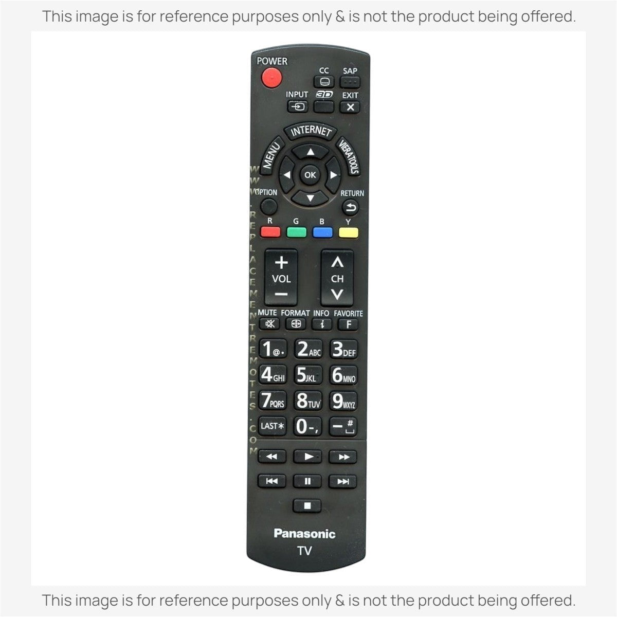 Anderic Substitute for Panasonic N2QAYB000704 TV Remote Control [RRU401-2680]