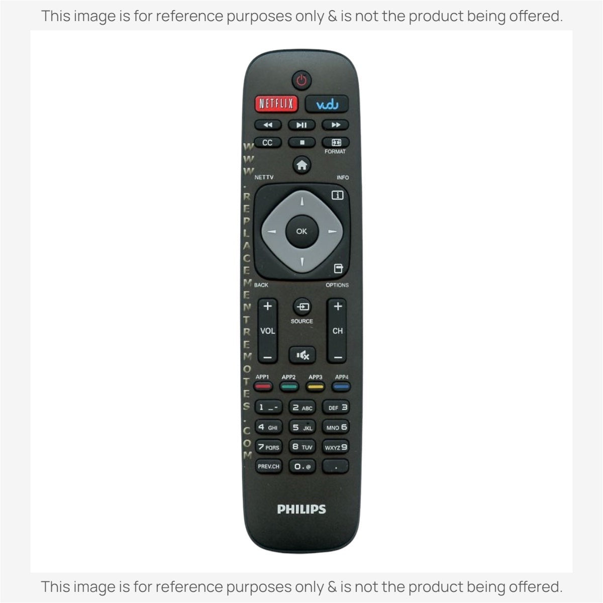 Anderic Substitute for Philips URMT39JHG003 TV Remote Control [URMT41JHG003]