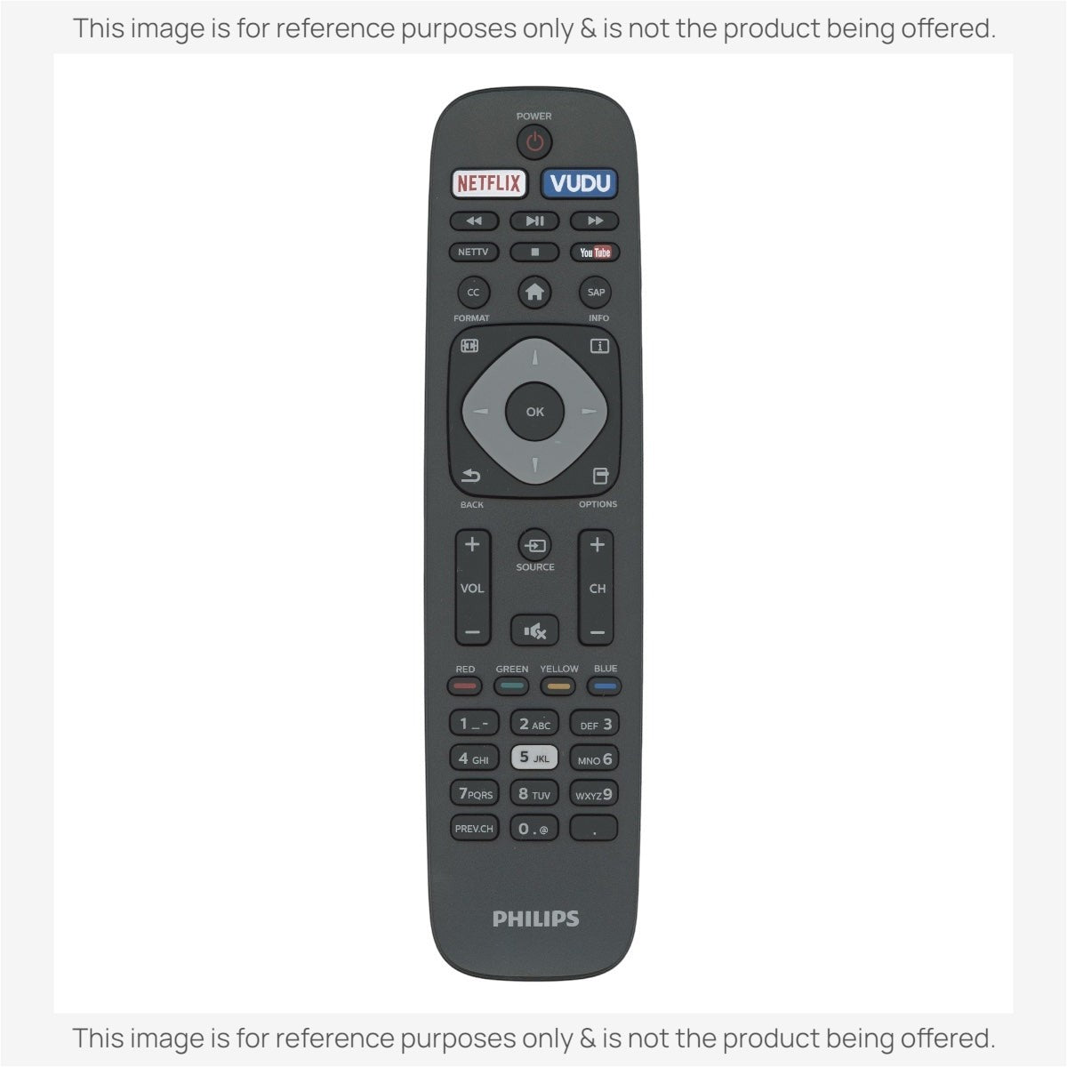 Anderic Substitute for Philips URMT43JHG001 TV Remote Control YKF432-001 [URMT41JHG003]