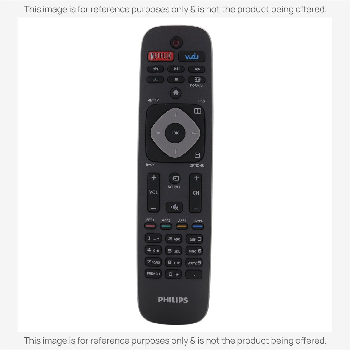 Anderic Substitute for Philips YKF340-001 TV Remote Control | IR | Netflix | Vudu - URMT39JHG004 [RRHG003]