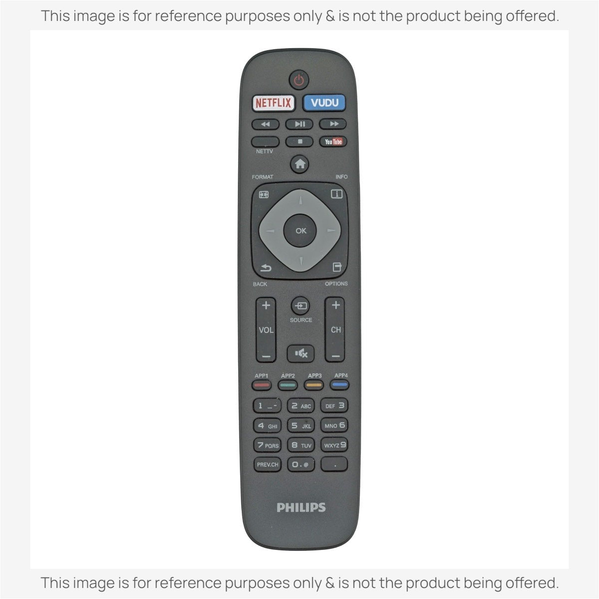 Anderic Substitute for Philips URMT41JHG010 TV Remote Control [URMT41JHG003]