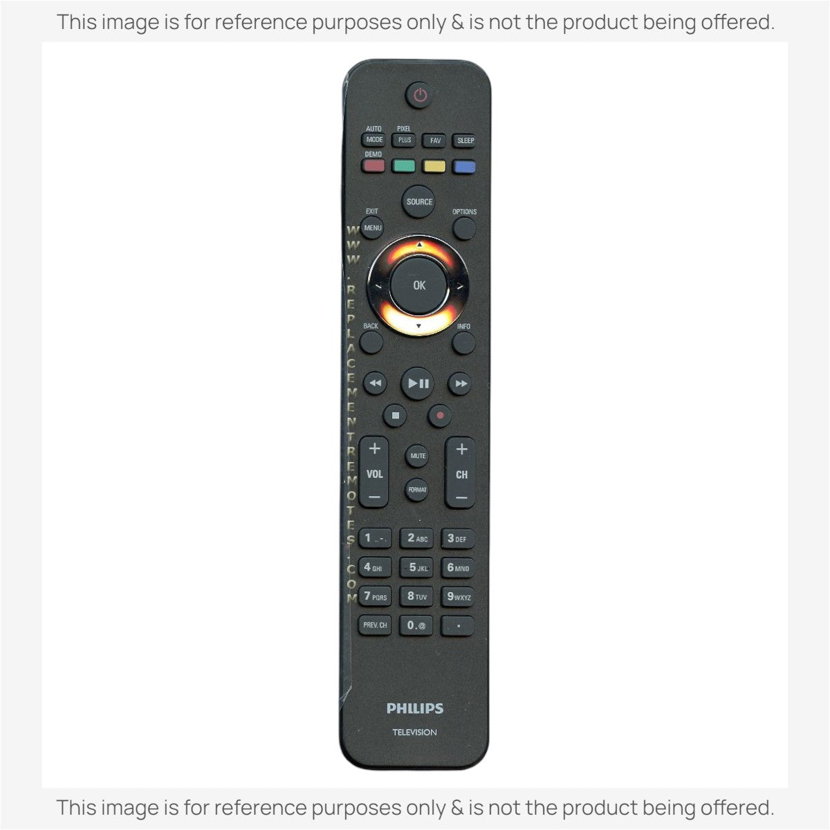 Anderic Substitute for Philips URMT42JHG002 TV Remote Control [RRHG003]