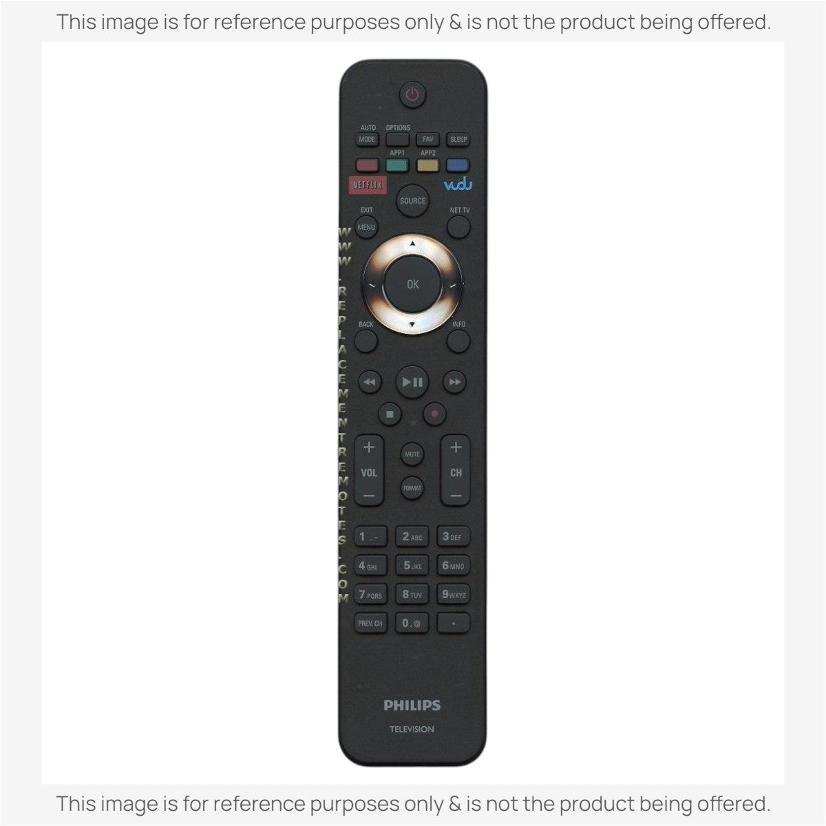 Anderic Substitute for Philips URMT42JHG004 TV Remote Control [RRHG003]