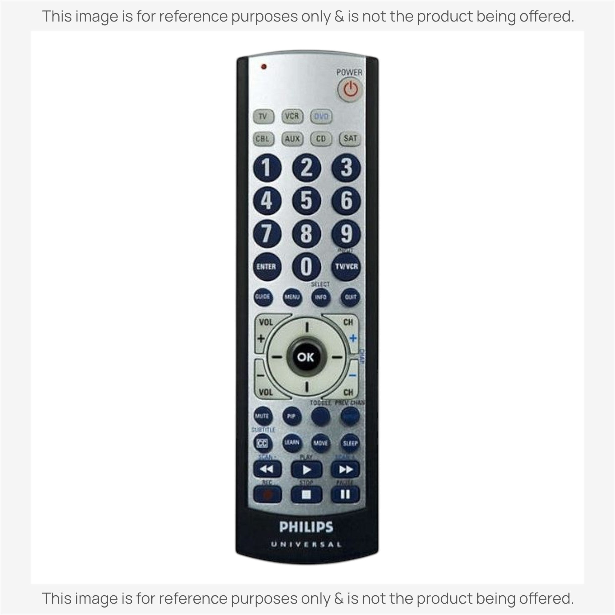 Anderic Substitute for Philips SRU3007/27 Advanced Universal Remote Control [RRU401]