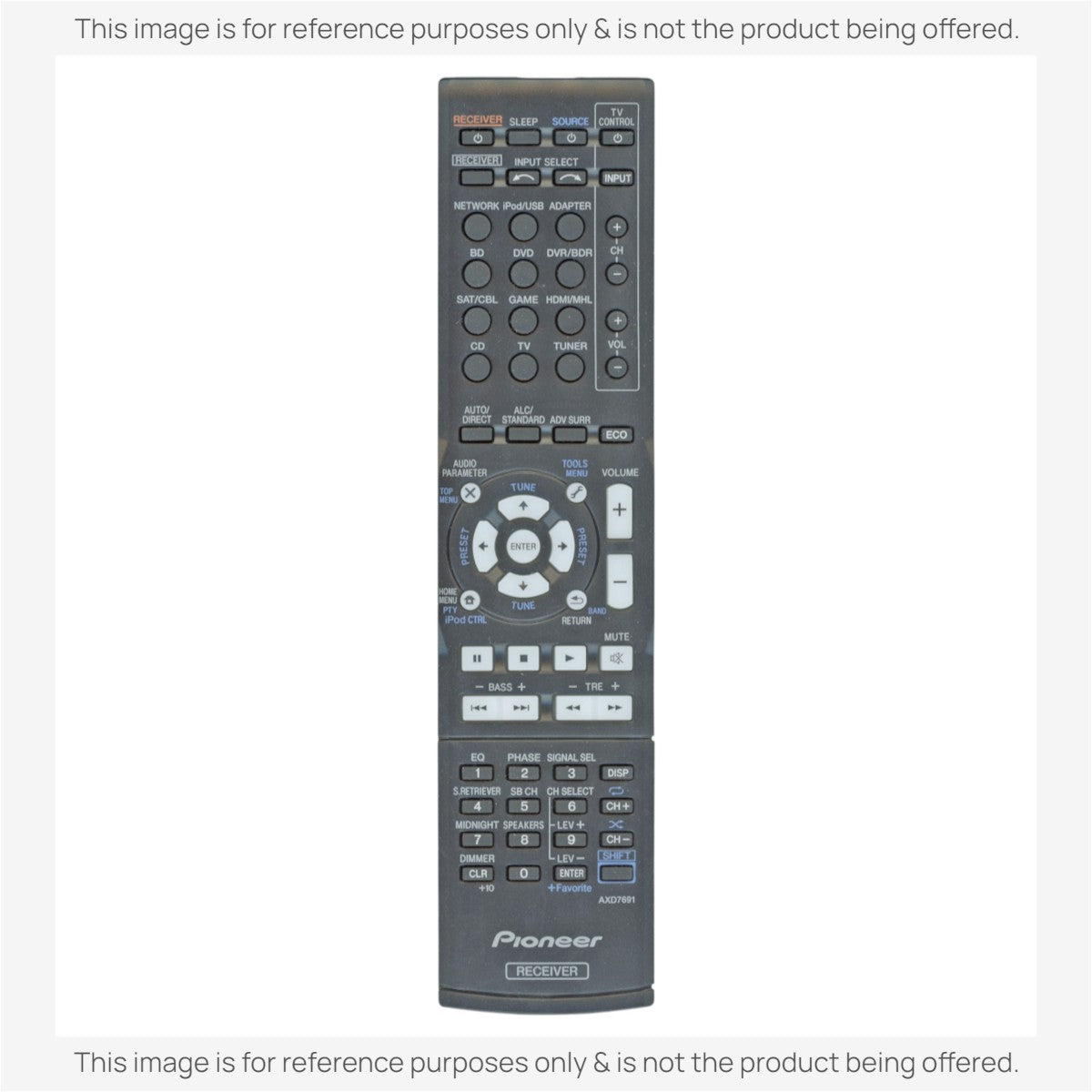 Anderic Substitute for Pioneer AXD7691 A/V Receiver Remote Control 8300769100010IL [AXD7534]