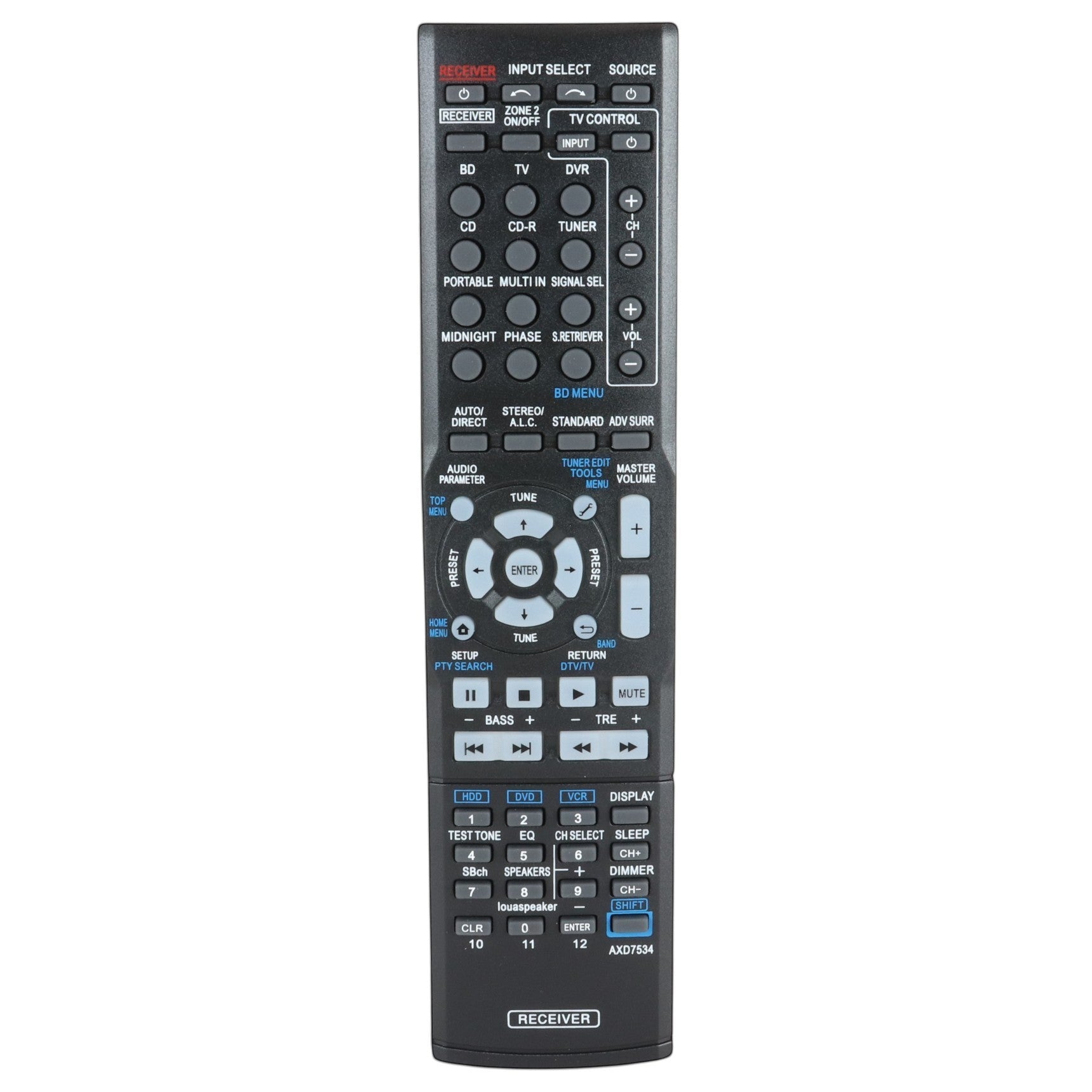 Anderic Substitute for Pioneer AXD7583 A/V Receiver Remote Control 8300758300010IL [AXD7534]