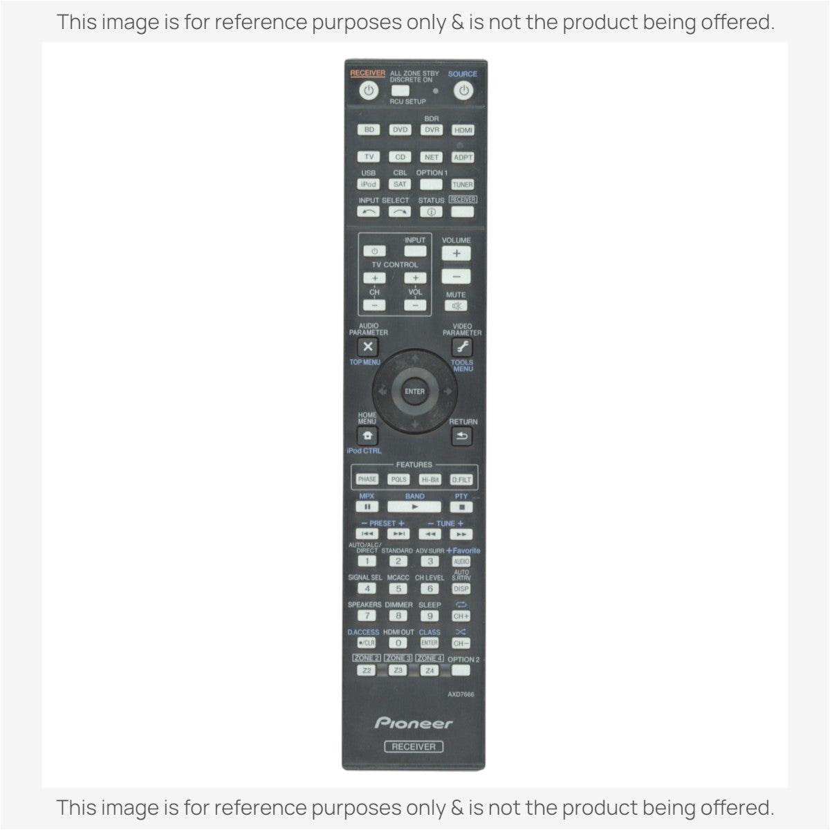 Anderic Substitute for Pioneer AXD7666 A/V Receiver Remote Control [AXD7534]