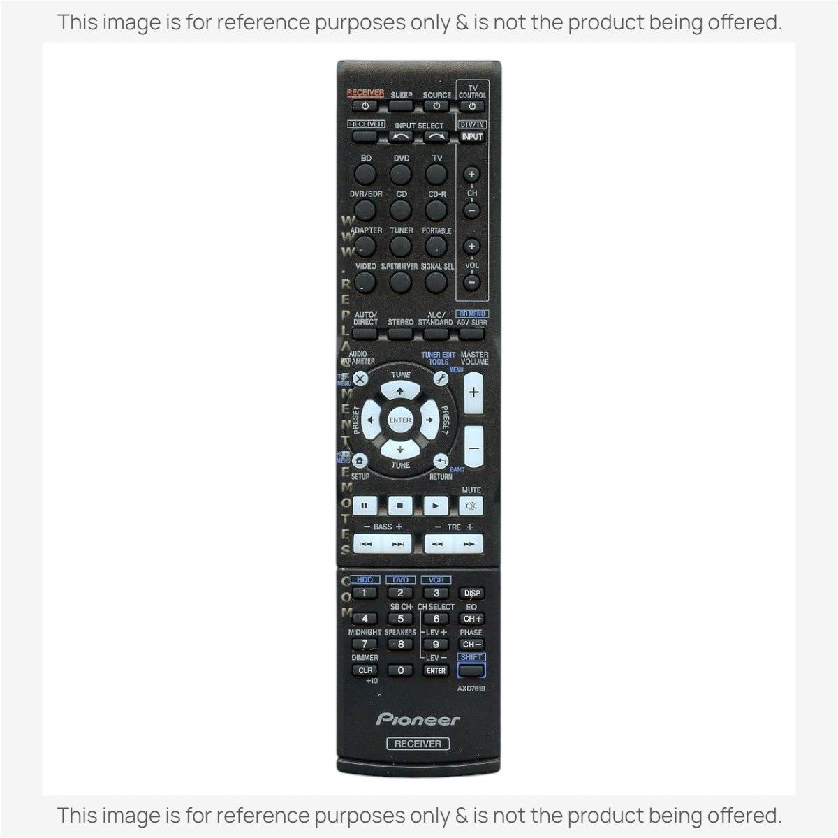 Anderic Substitute for Pioneer AXD7619 A/V Receiver Remote Control 8300761900010IL [AXD7534]