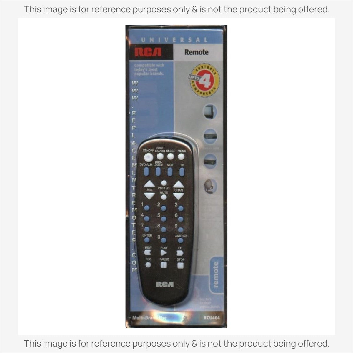Anderic Substitute for RCA RCU404 4-Device Universal Remote Control [RRU401]