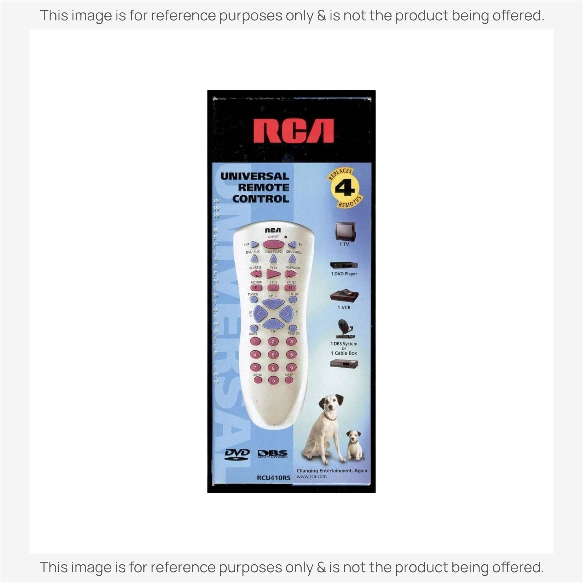 Anderic Substitute for RCA RCU410RS 4-Device Universal Remote Control [RRU401]