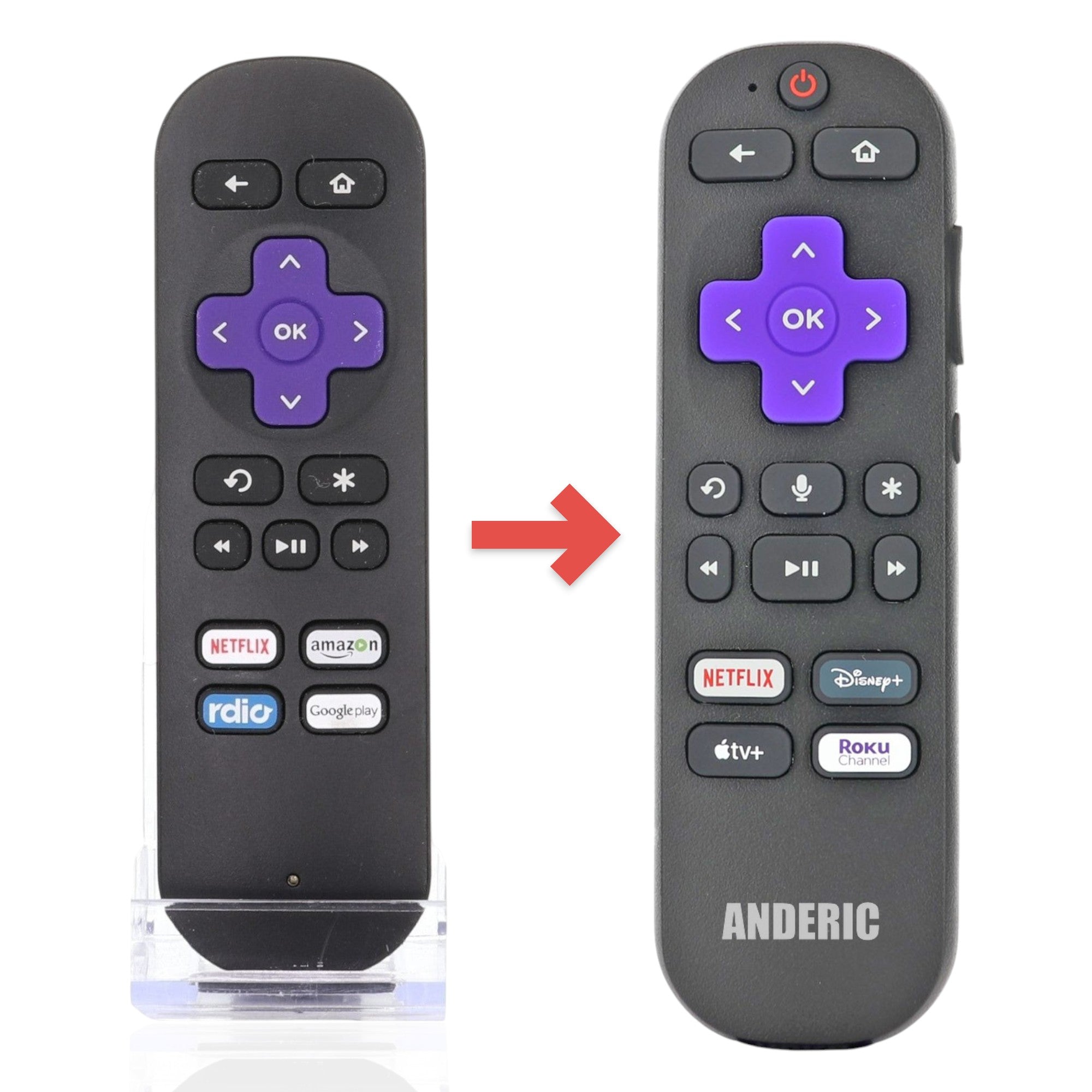 Anderic Substitute for Roku RC-41 STICK Streaming Remote Control [RCGZ1]