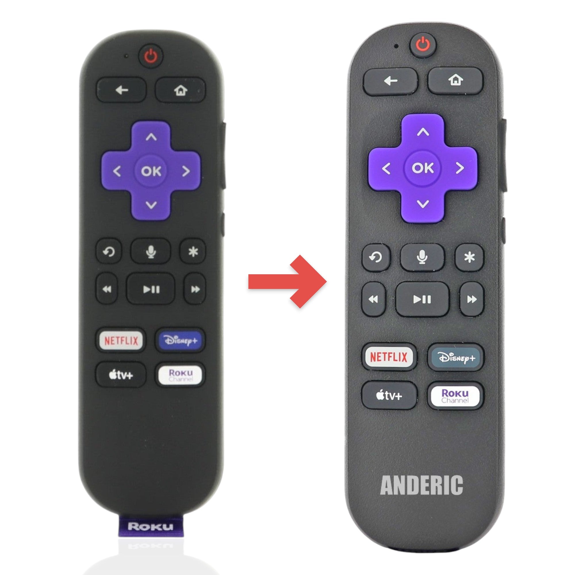 Anderic Substitute for Roku RC-GZ1 Streaming Stick Remote Control with Voice 3026000204 [RCGZ1]