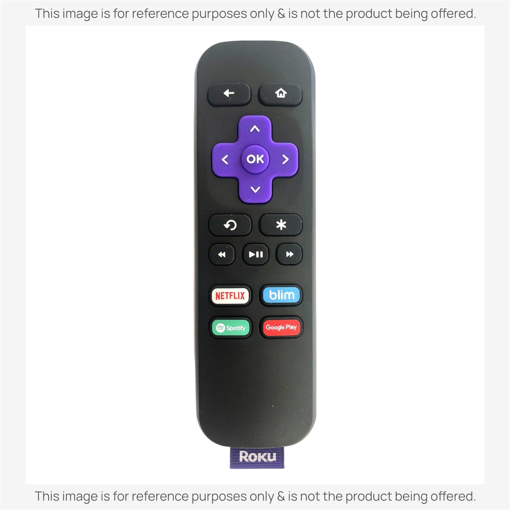 Anderic Substitute for Roku RC112 IR Streaming Remote Control [RRST01]
