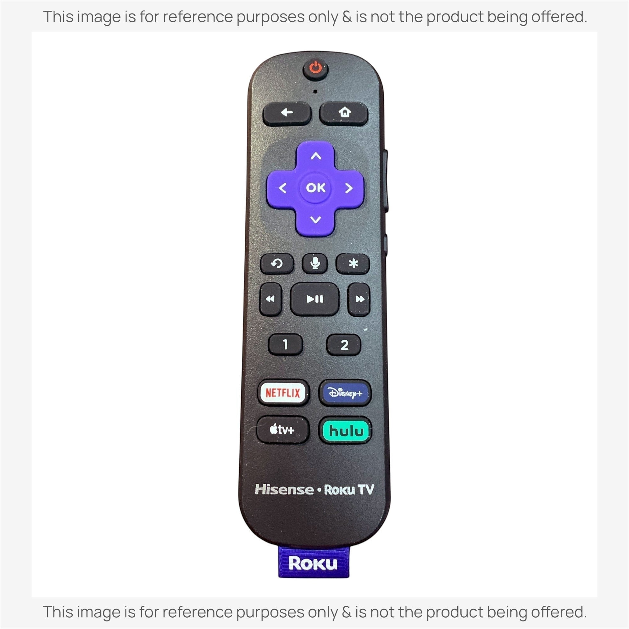 Anderic Substitute for Hisense RC-MC5 ROKU TV Remote Control 3226001169 [RCGZ1, NO HEADPHONE JACK / FAVORITE KEYS]