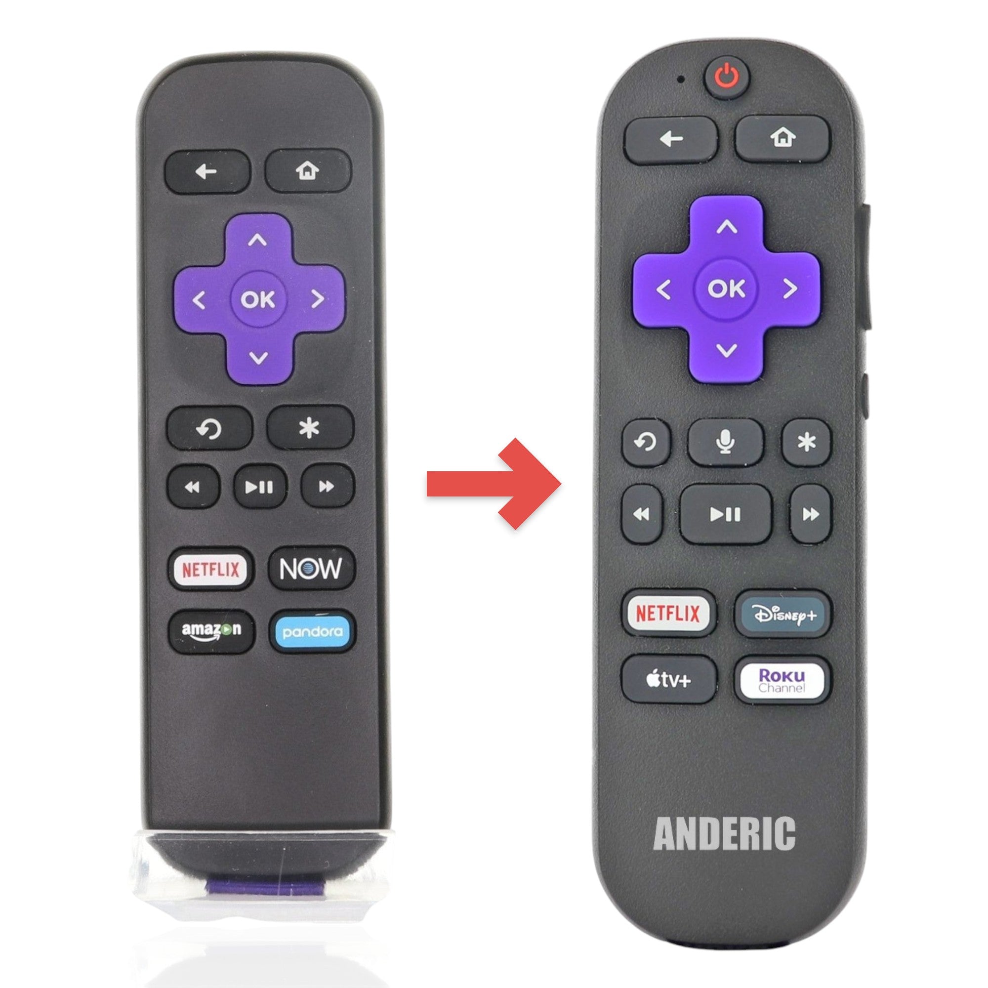 Anderic Substitute for Roku RC-151 Streaming Remote Control [RCGZ1]