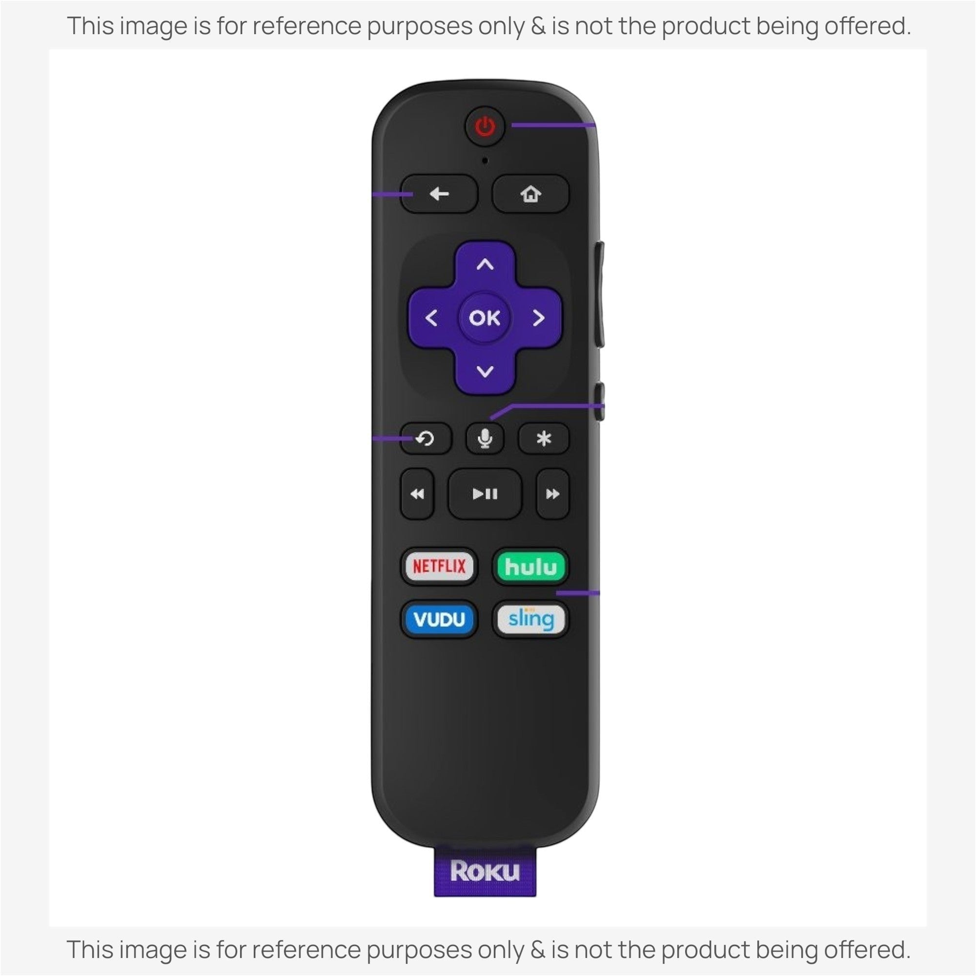 Anderic Substitute for Roku 3931RW Streaming Remote Control [RCGZ1]