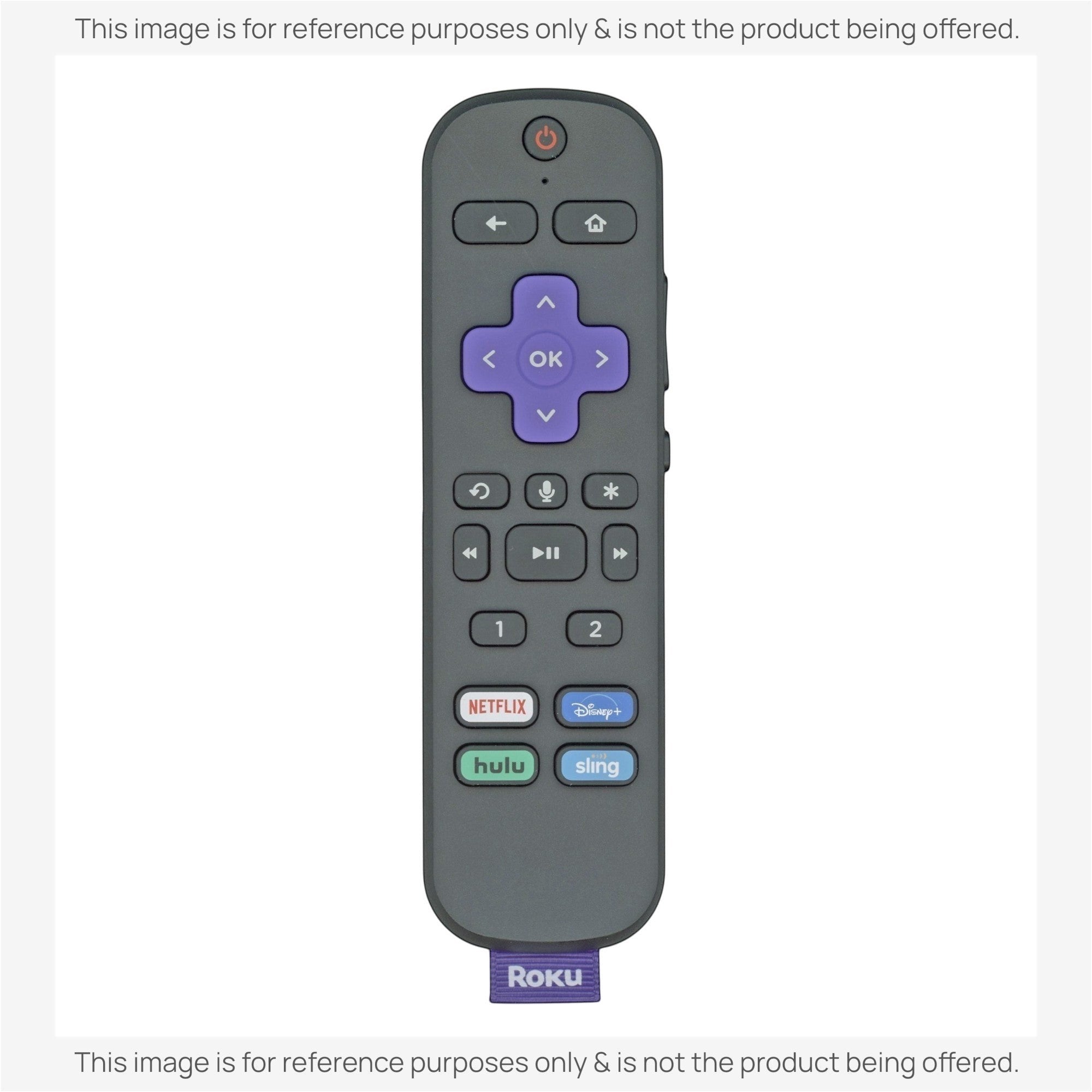 Anderic Substitute for Roku RC-506 Voice Streaming Remote Control [RCGZ1, NO HEADPHONE / SHORTKEYS]