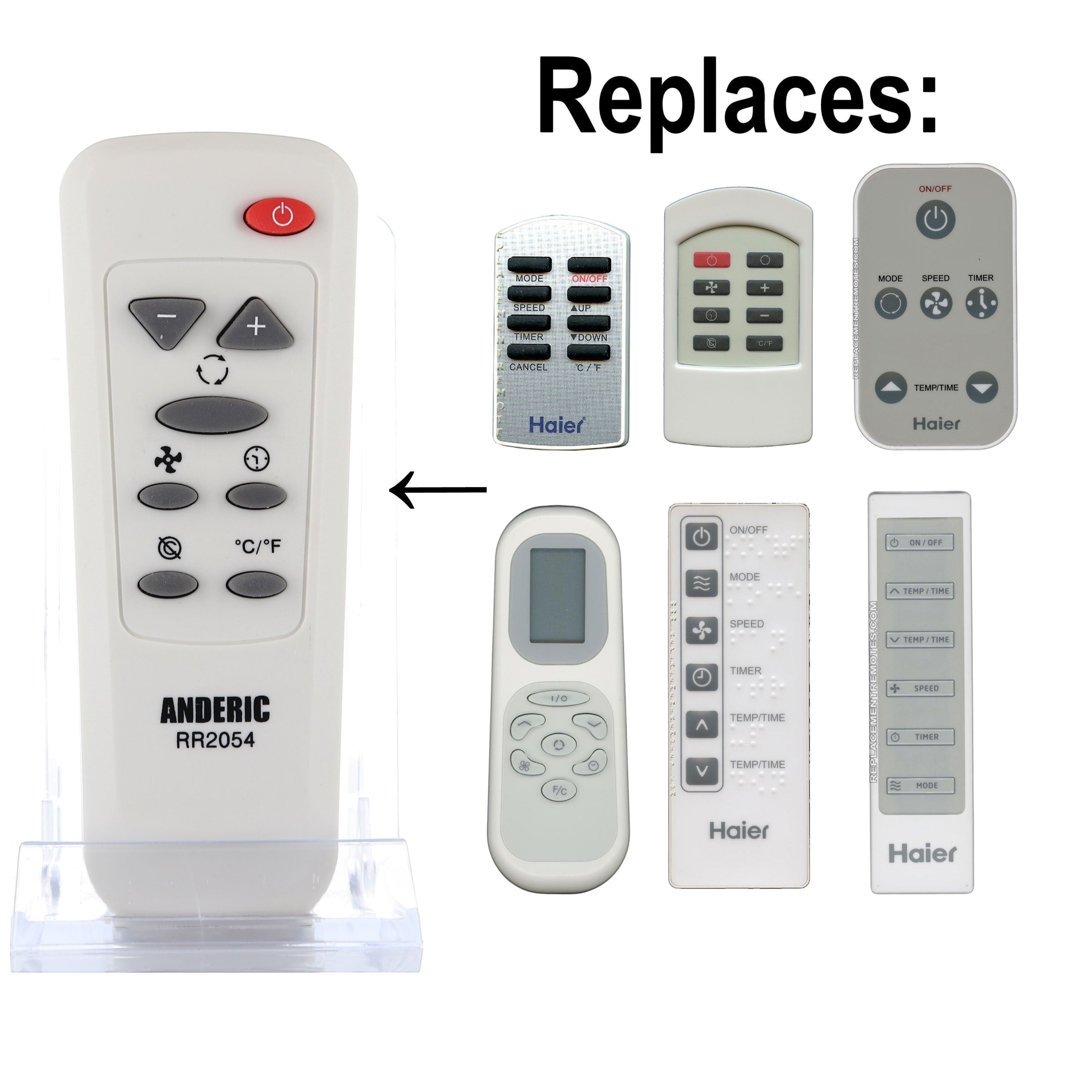 Anderic Substitute for GE General Electric WJ26X22321 Portable Air Conditioner Remote Control [RR2054]