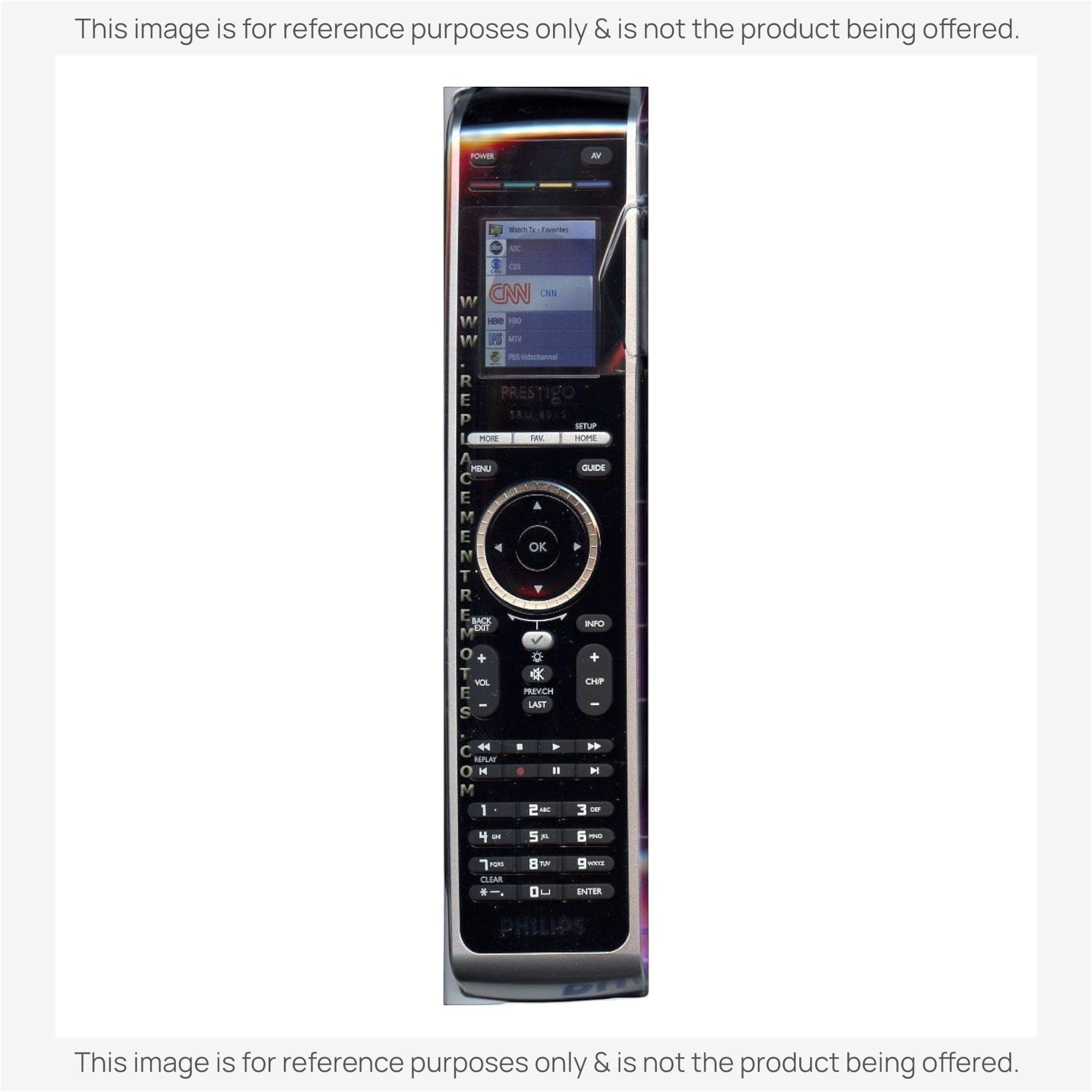 Anderic Substitute for Philips SRU8015/37 Advanced Universal Remote Control [RRU401]