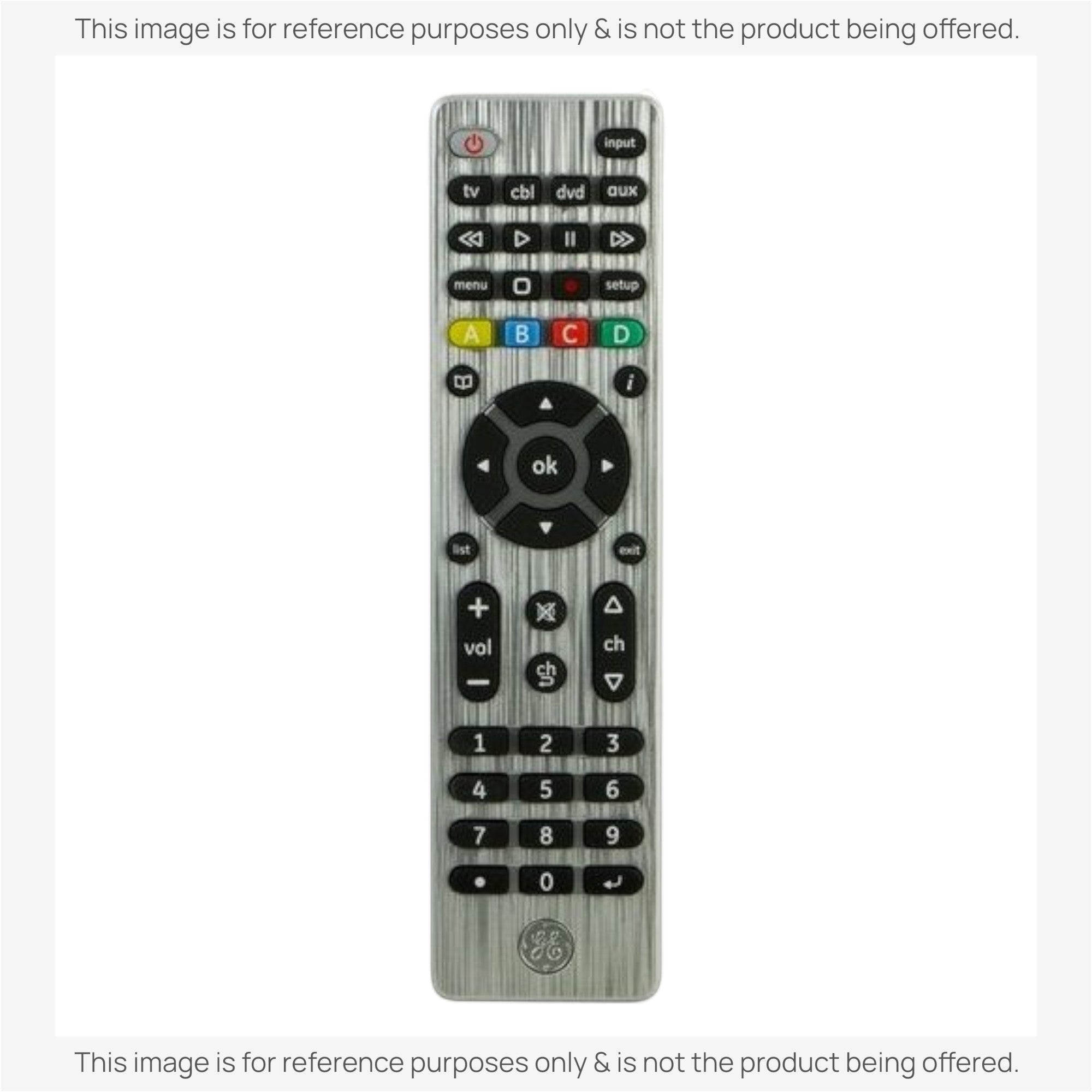 Anderic Substitute for GE 10352 4-Device Universal Remote Control [RRU401]