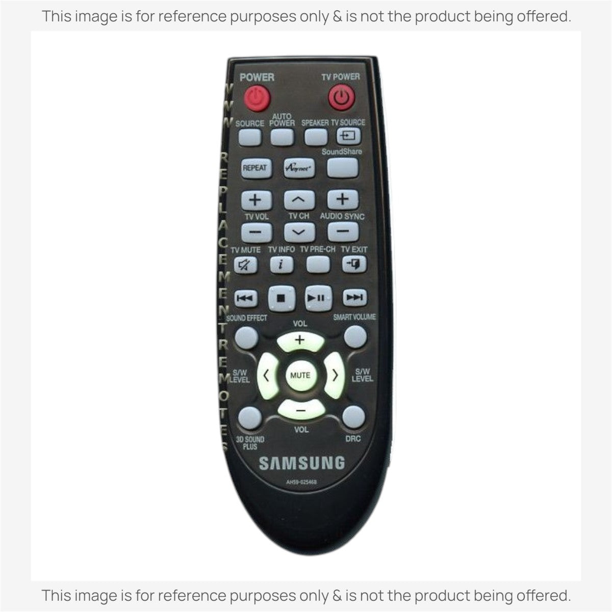 Anderic Substitute For Samsung AH59-02546B Audio Remote Control - AH5902546B [RR2547B]