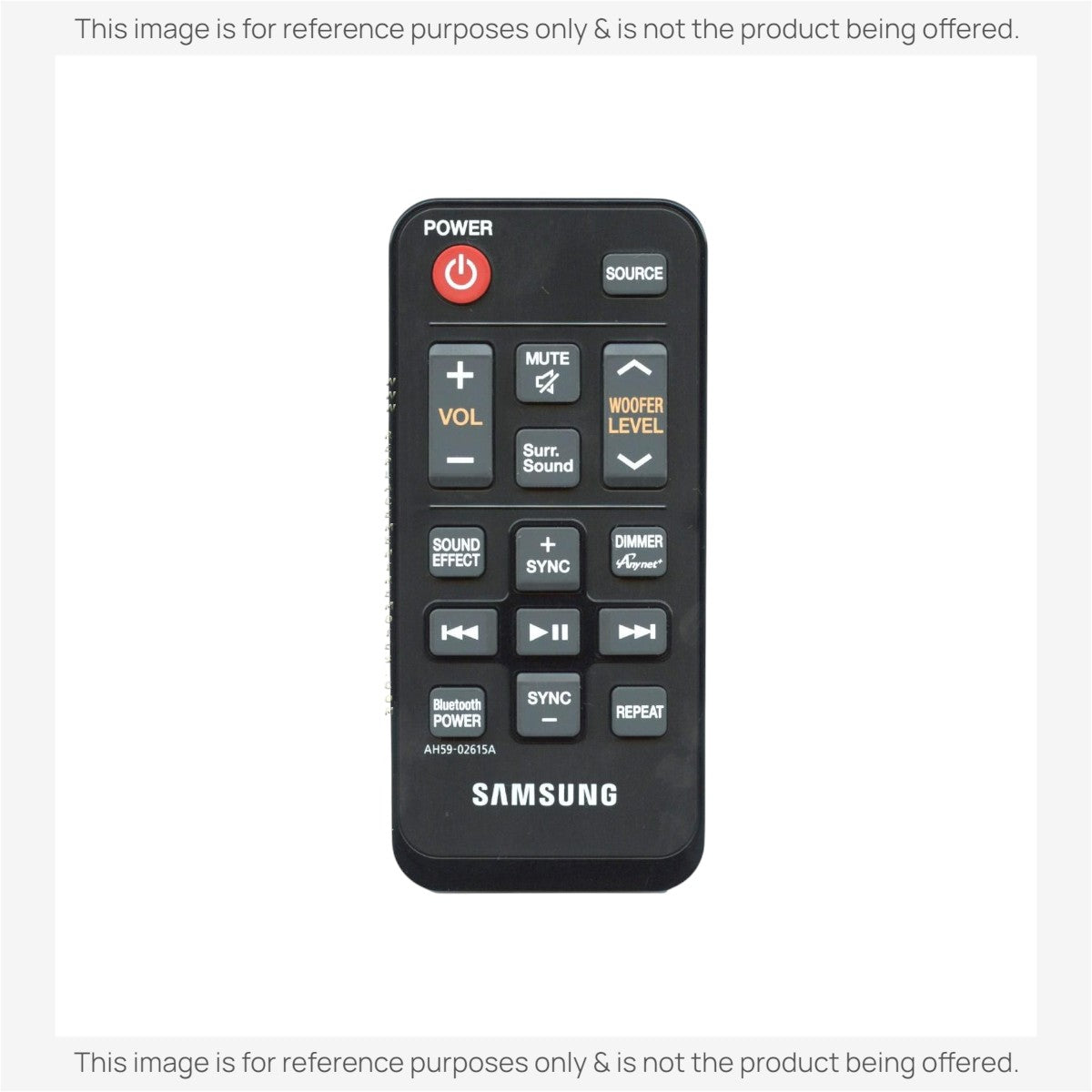 Anderic Substitute For Samsung AH59-02615A Home Theater Remote Control - AH5902615A [RR2547B]