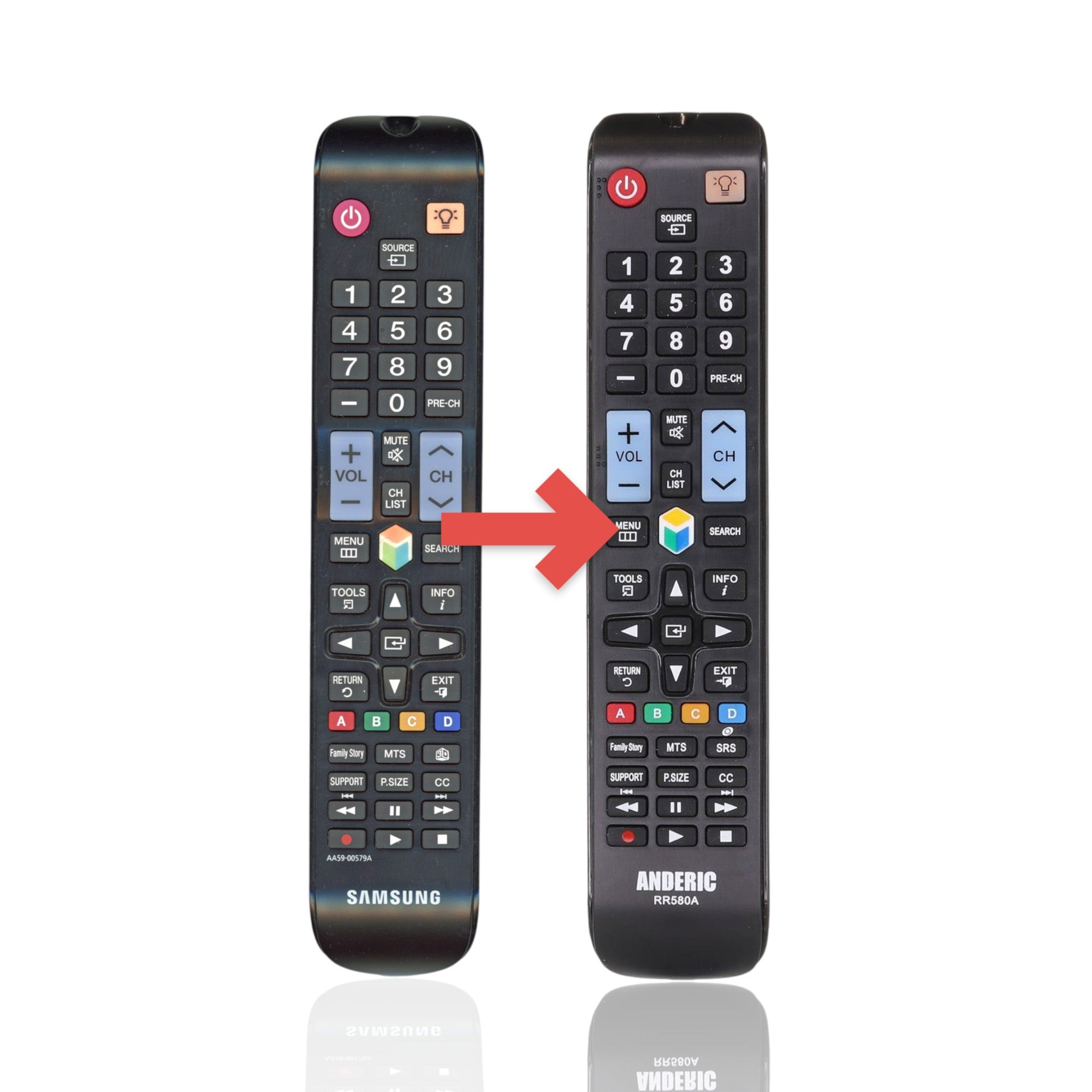 Anderic Substitute For Samsung AA59-00579A TV Remote Control - AA5900579A [RR580A]