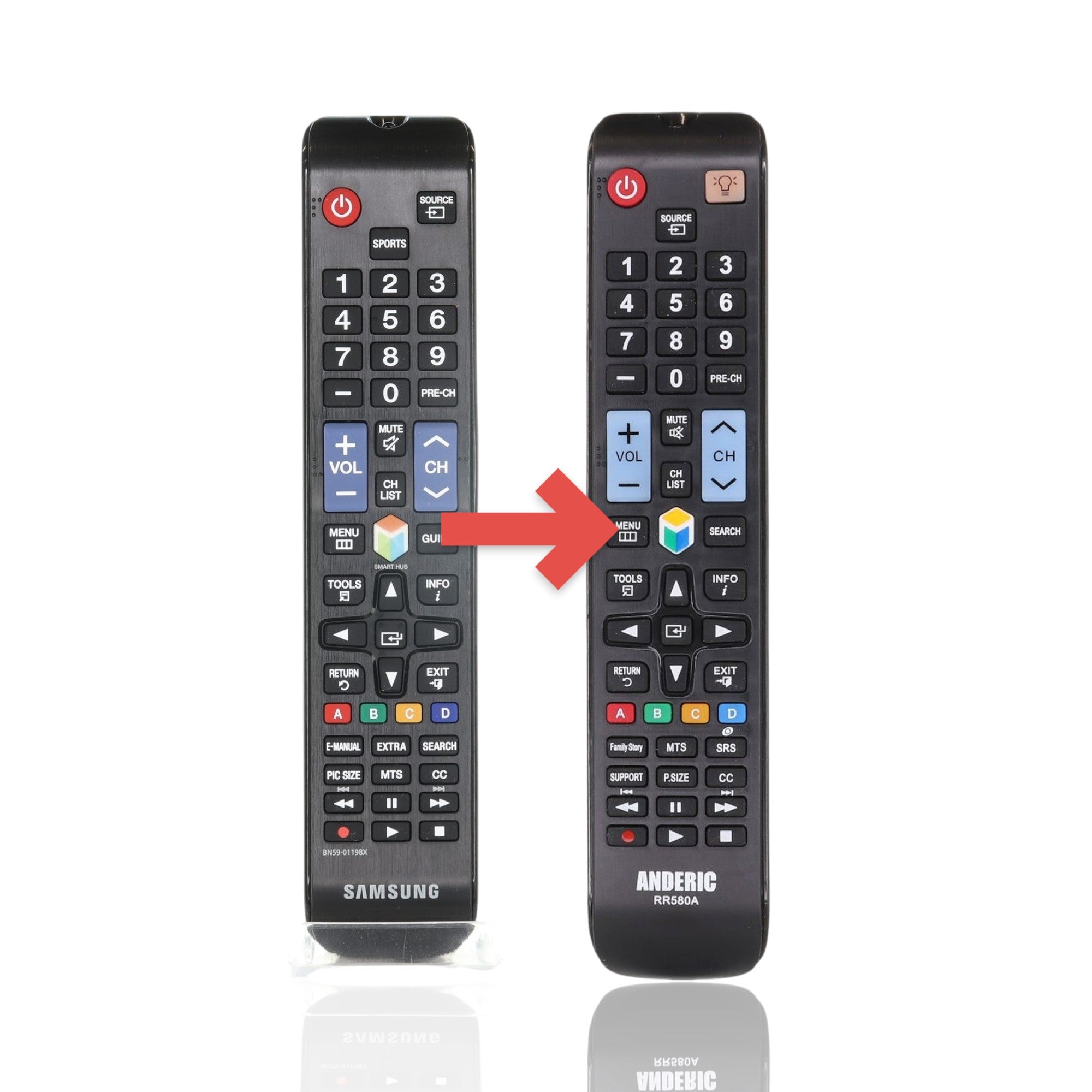 Anderic Substitute For Samsung BN59-01198X For 2015 TM1260C TV Remote Control - BN5901198X [RR580A]