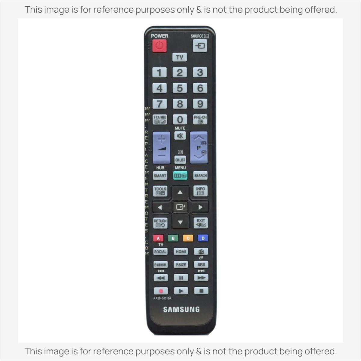 Anderic Substitute For Samsung AA59-00512A TV Remote Control - AA5900512A [RR580A]