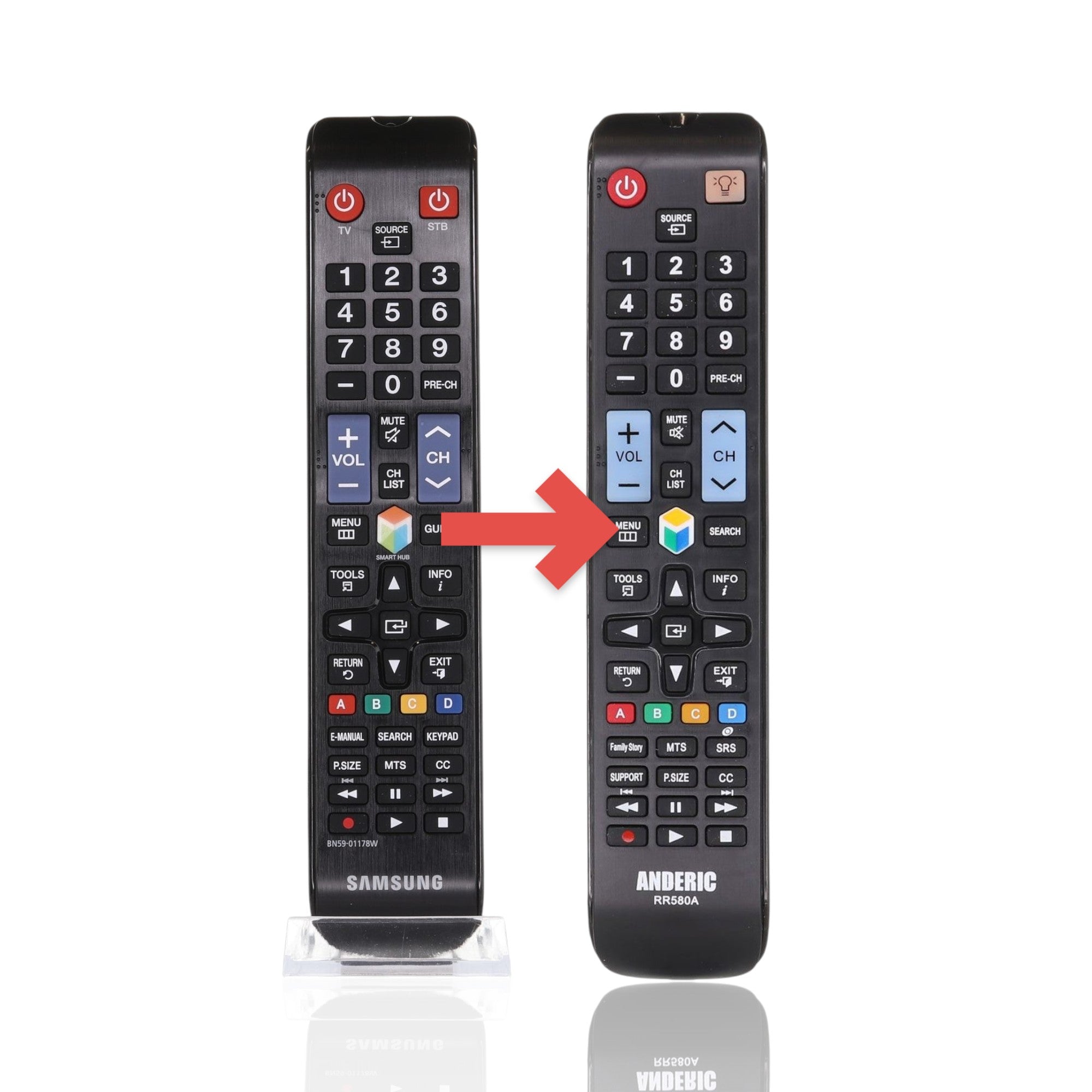 Anderic Substitute For Samsung BN59-01178W Smart TV Remote Control - BN59-01178W - BN5901178W [RR580A]
