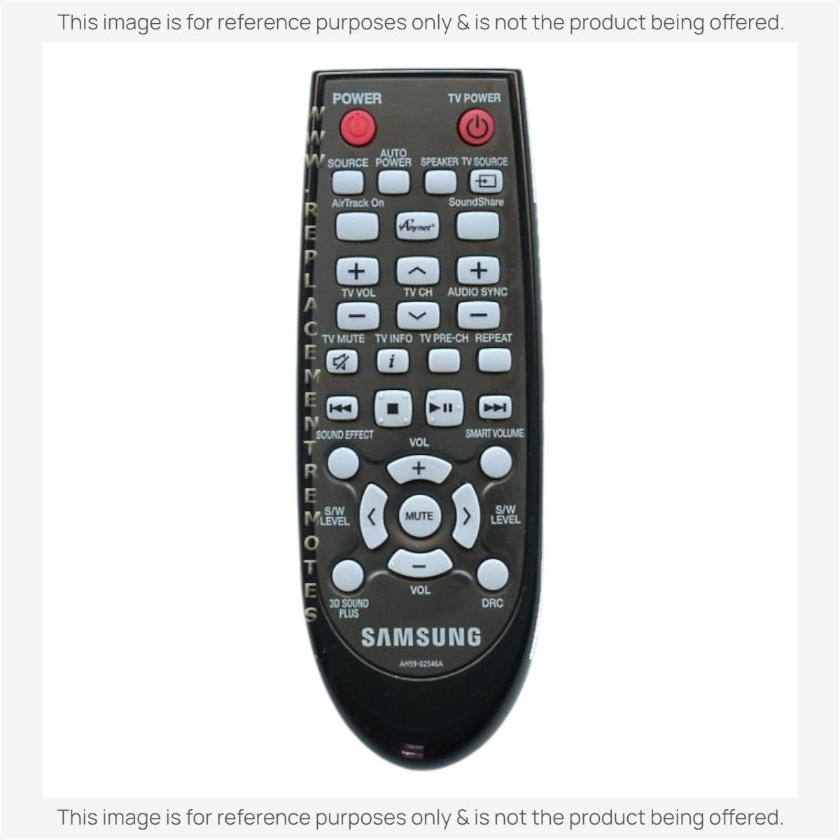 Anderic Substitute For Samsung AH59-02546A Sound Bar Remote Control - AH5902546A [RR2547B]