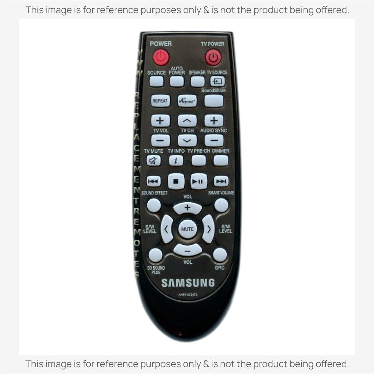 Anderic Substitute For Samsung AH59-02547B Sound Bar Remote Control - AH5902547B [RR2547B]