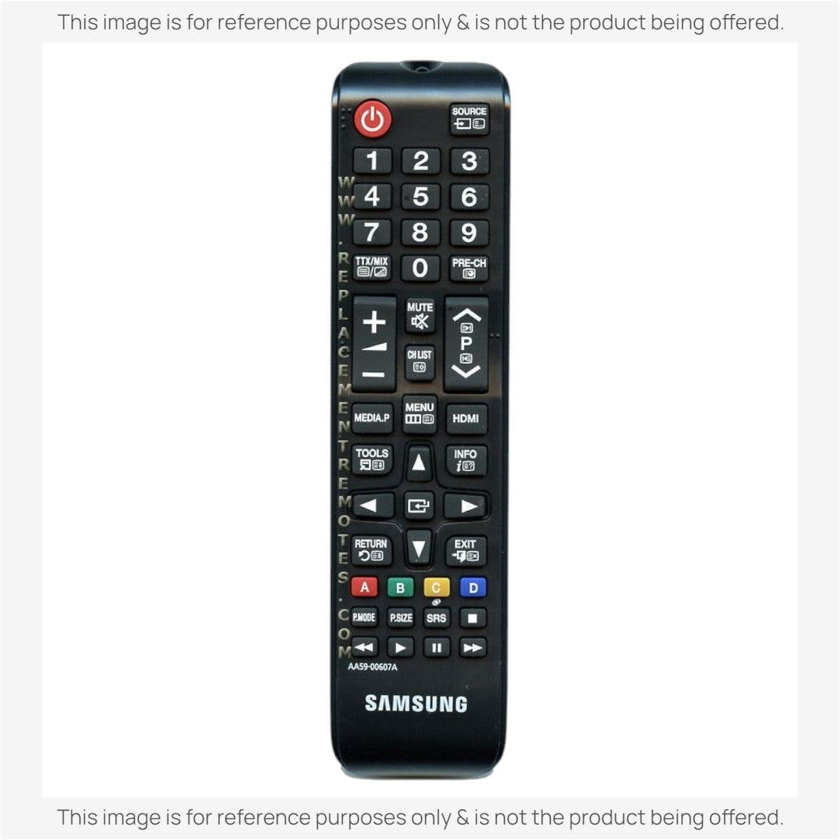 Anderic Substitute For Samsung AA59-00607A 2011 TV Remote Control - AA5900607A [BN5901199F]