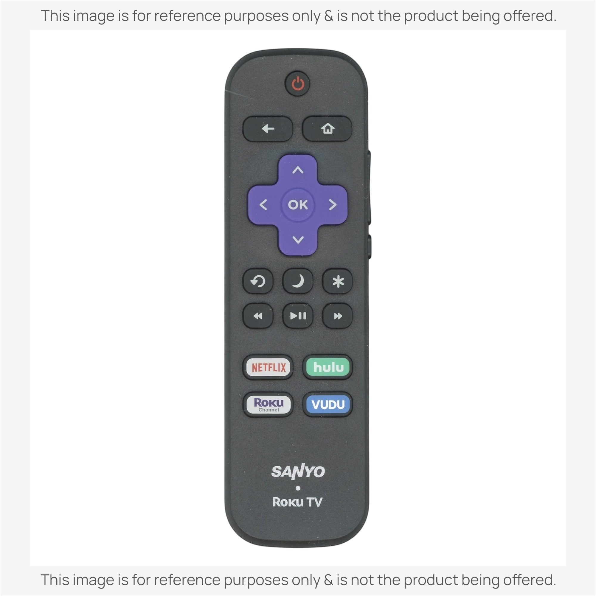 Anderic Substitute for Sanyo 101018E0074 ROKU TV Remote Control [RRLF16]