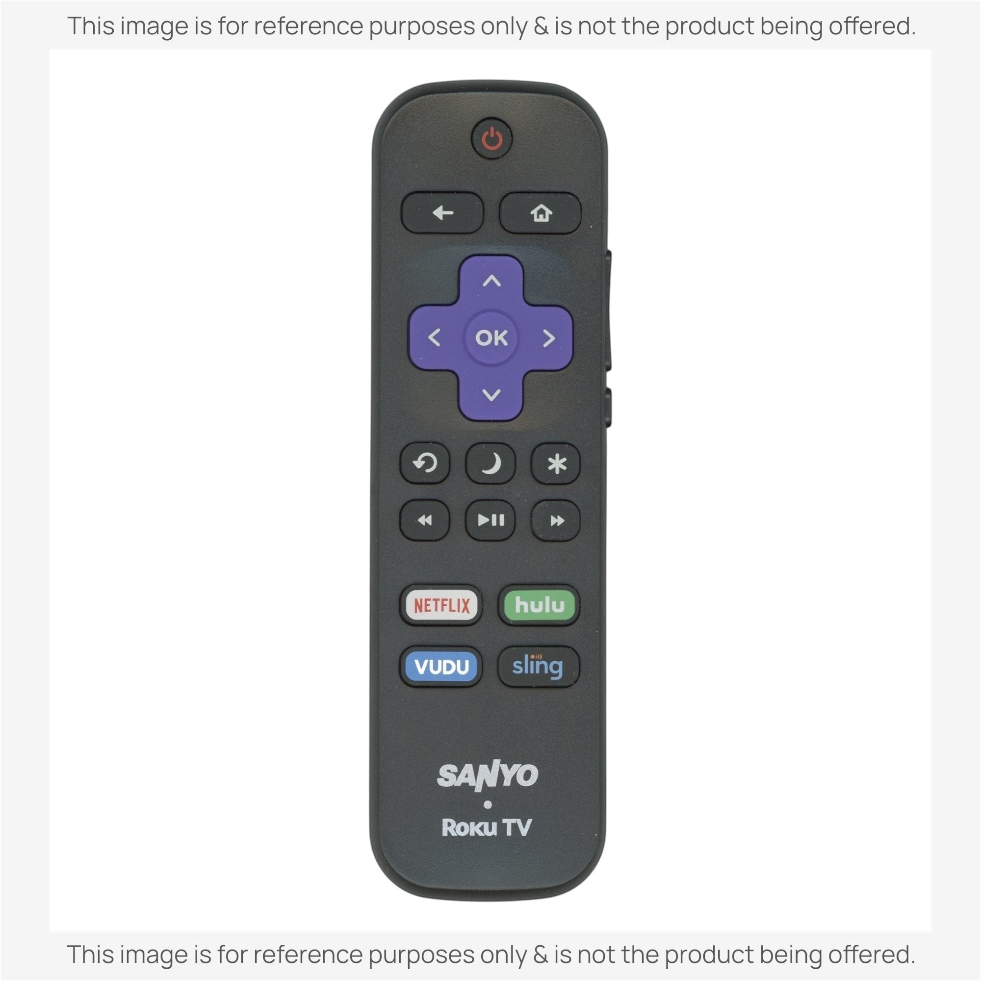 Anderic Substitute for Sanyo URMT21CND006 Roku TV Remote Control [RRLF16]