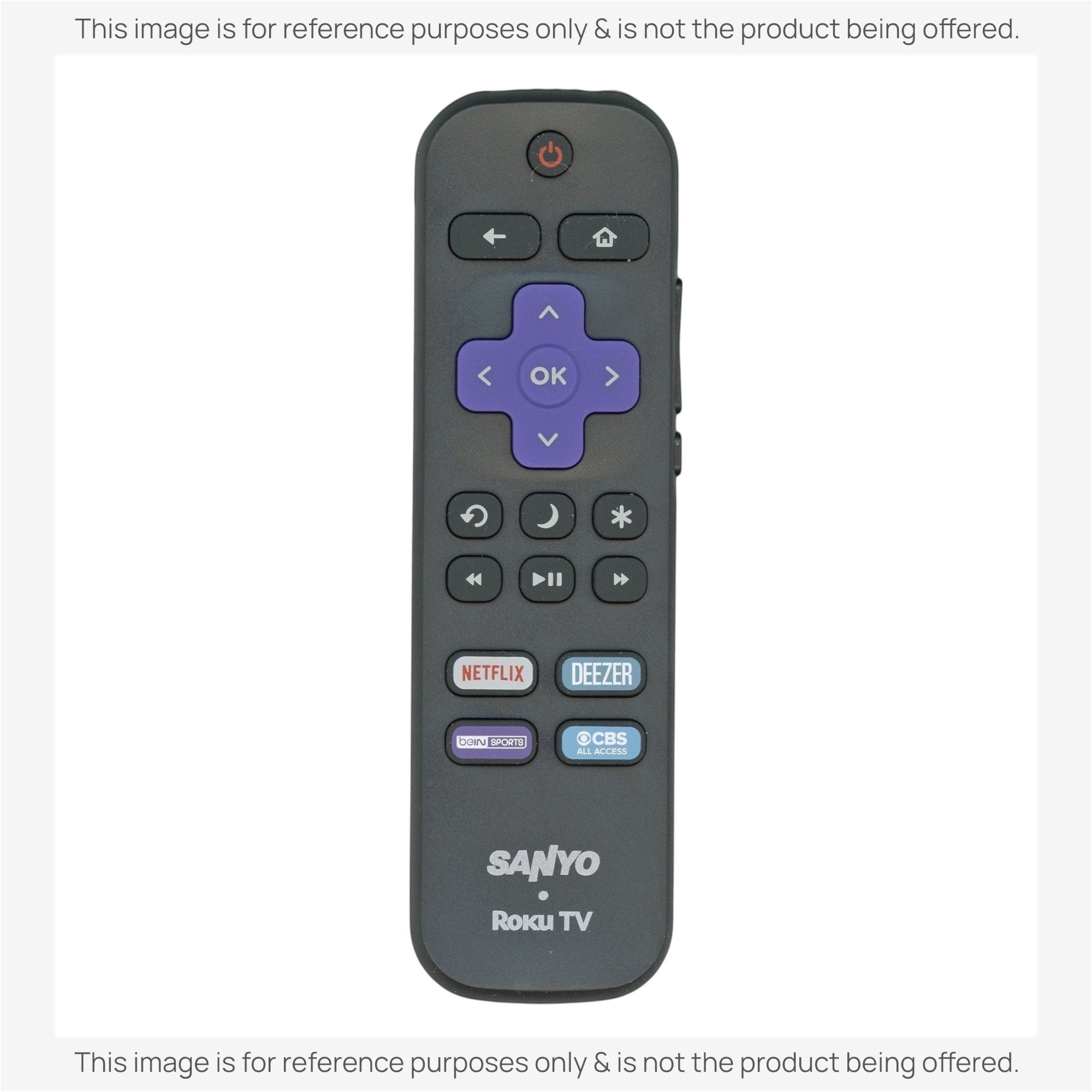 Anderic Substitute for Sanyo 101018E0040 ROKU TV Remote Control [RRLF26]