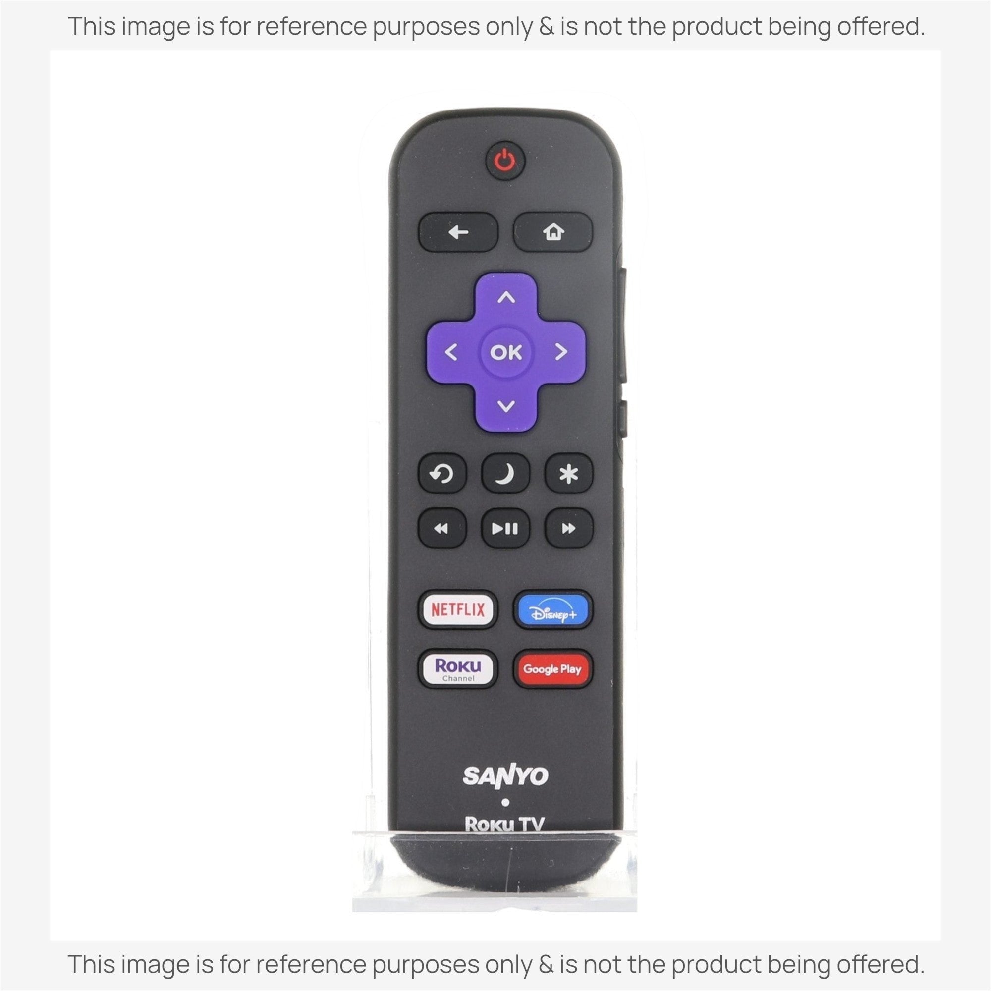 Anderic Substitute for Sanyo URMT21CND021 Roku TV Remote Control [RRLF16]