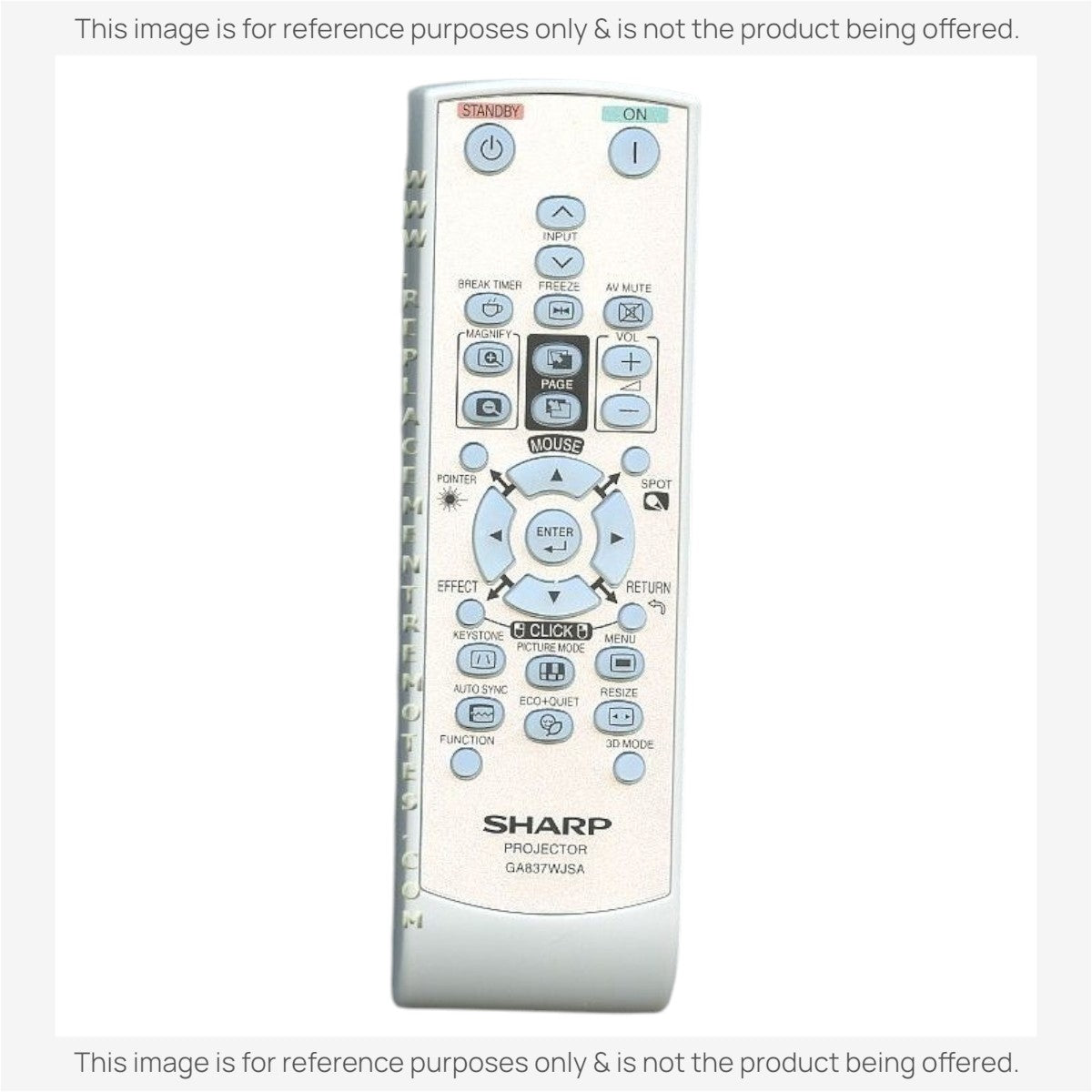 Anderic Substitute for Sharp GA837WJSA Projector Remote Control [RR3720]