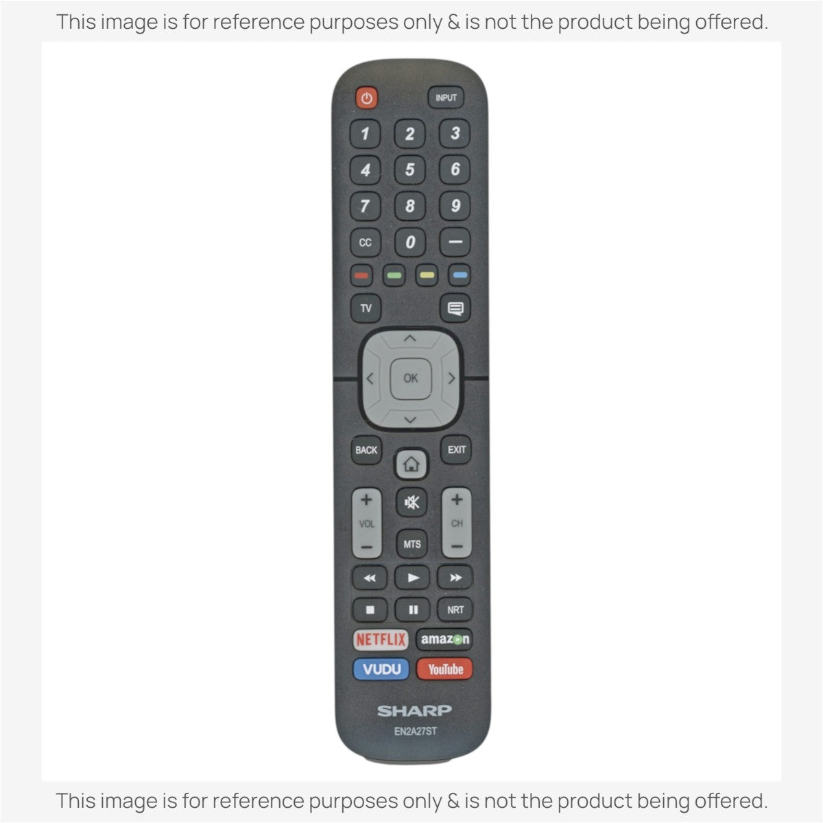 Anderic Substitute for Sharp EN2A27ST Smart TV Remote Control [EN2A27]