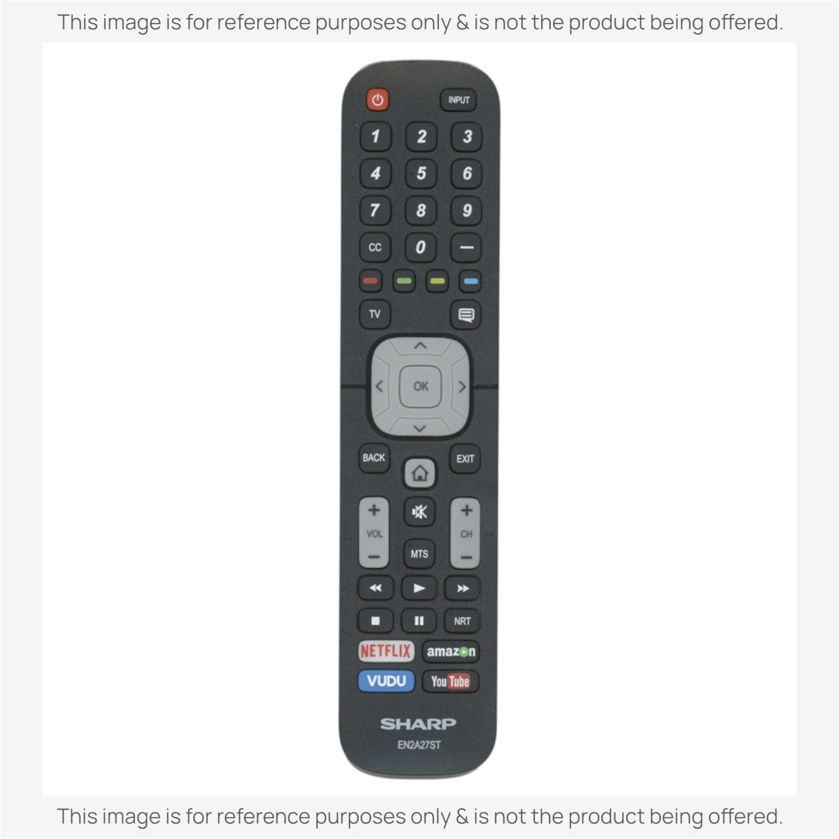 Anderic Substitute for Sharp EN2A27ST Smart TV Remote Control [EN2A27]