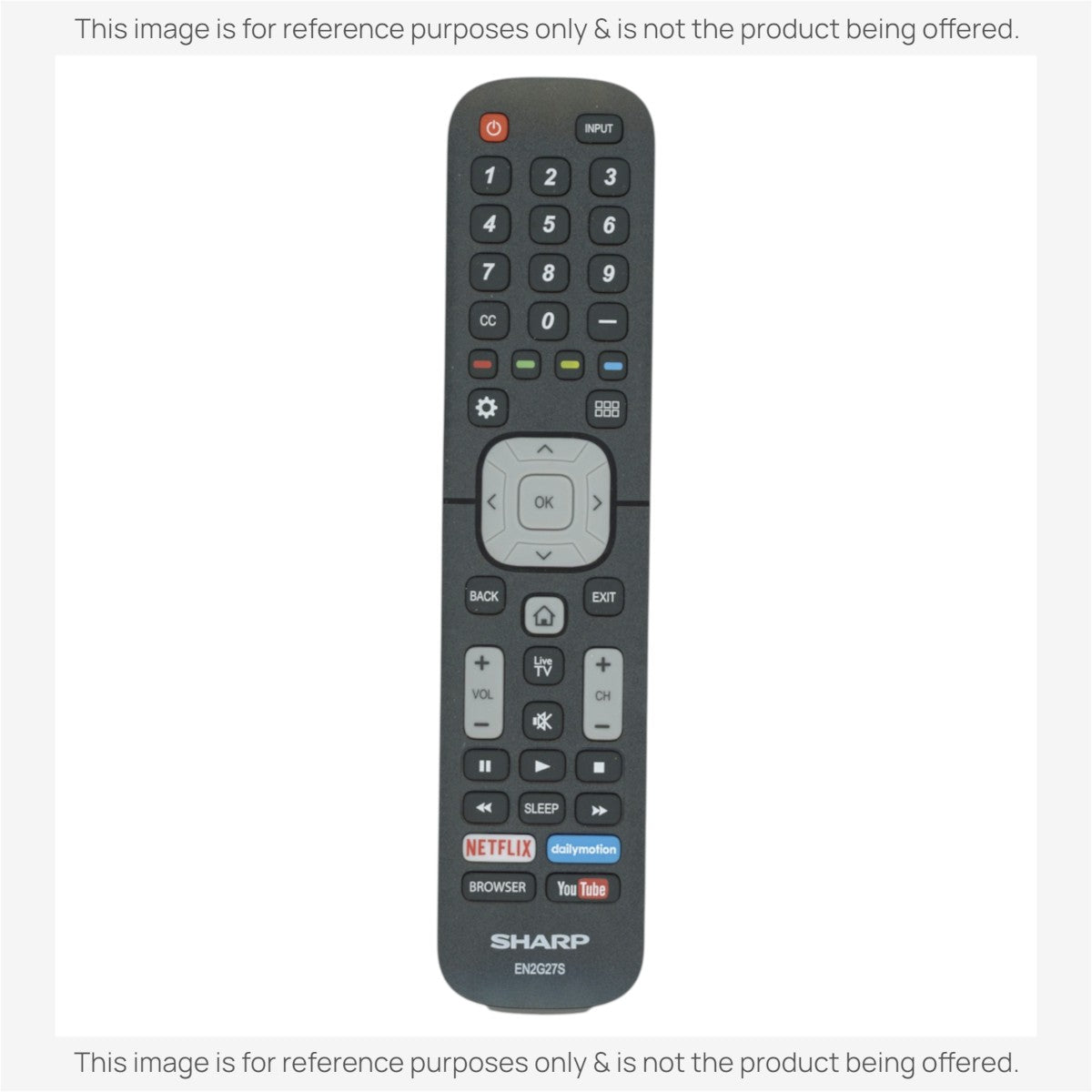 Anderic Substitute for Sharp EN2G27S Smart TV Remote Control [EN2A27]