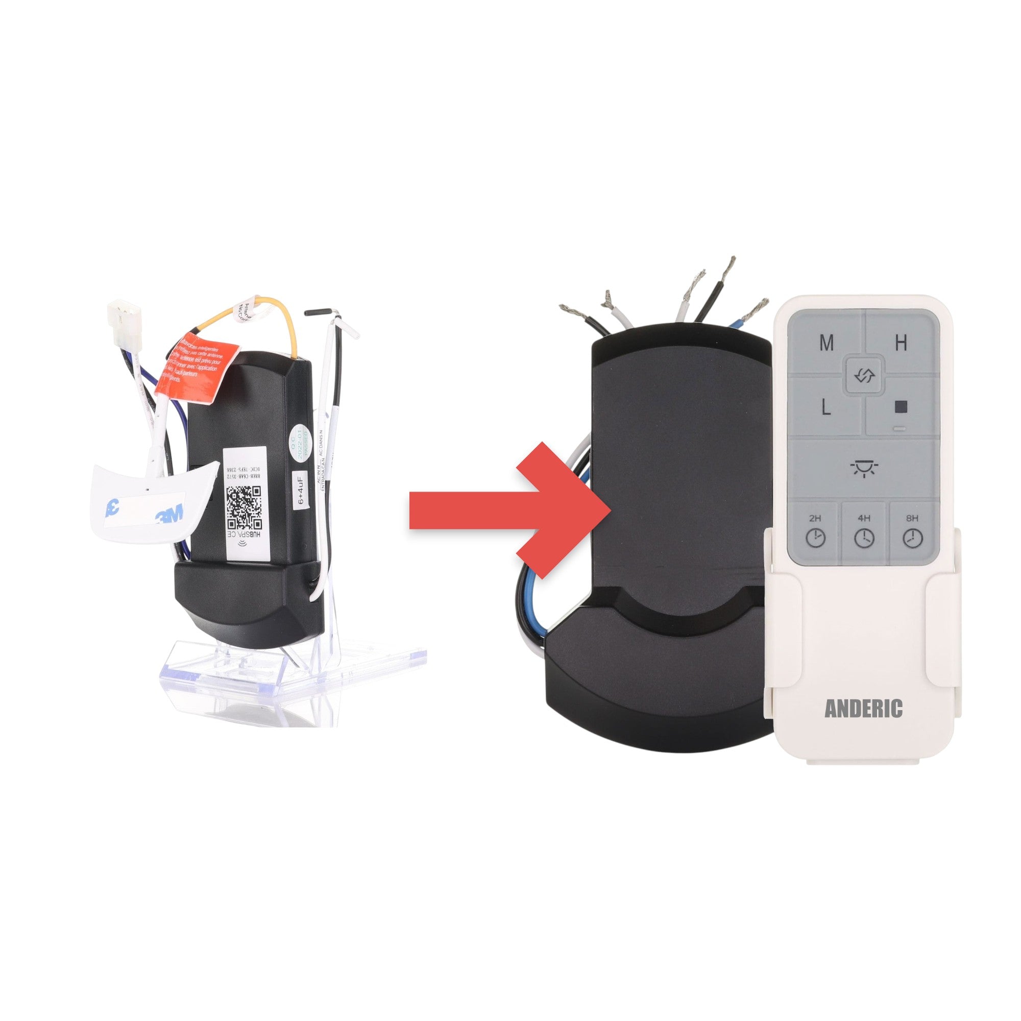 Anderic Substitute for Hampton Bay MR225A SMART HUBSPACE Ceiling Fan Receiver [UC7235T4]