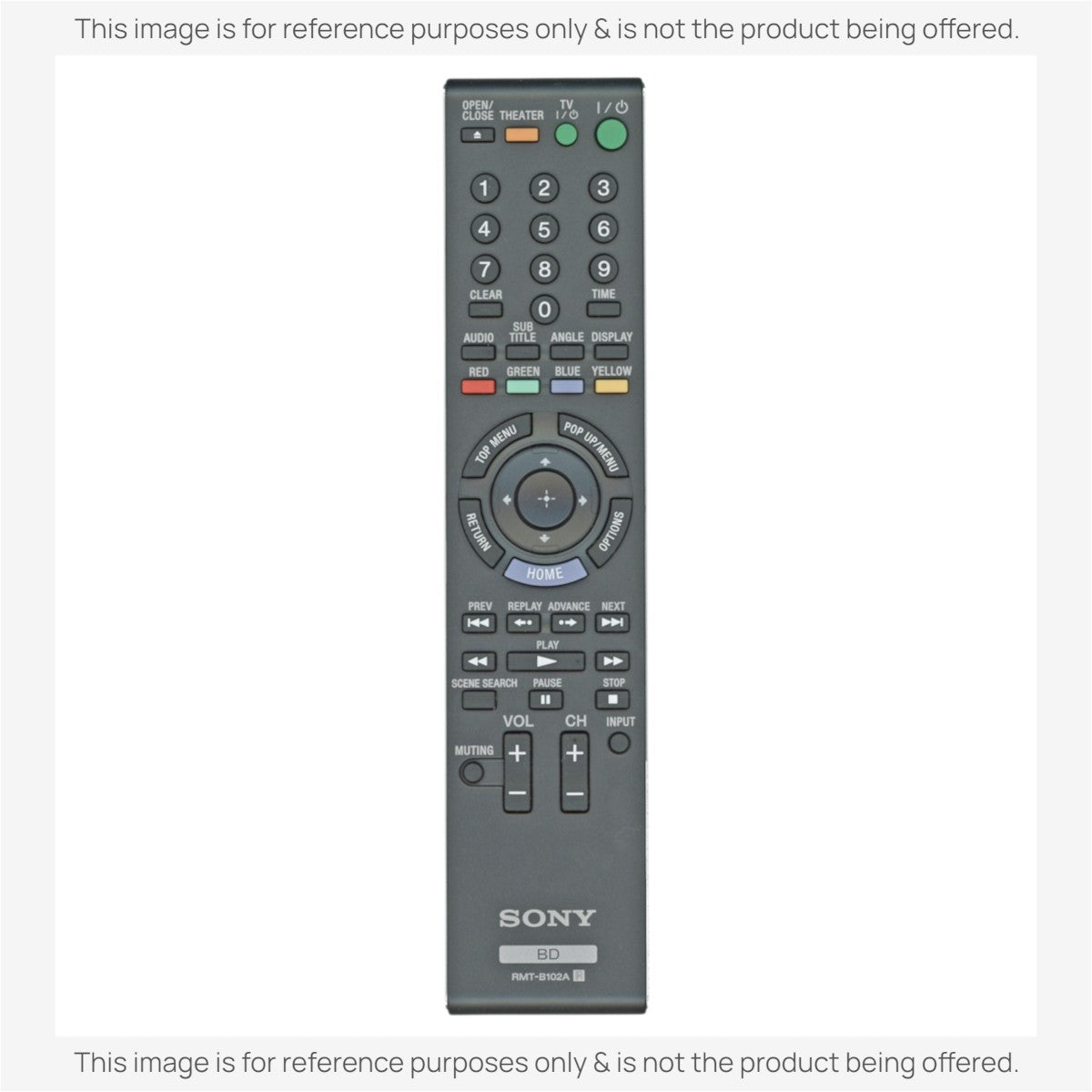 Anderic Substitute For Sony RMT-B102A Blu-ray Disc Remote Control - 1-480-649-11 [RRB126A]