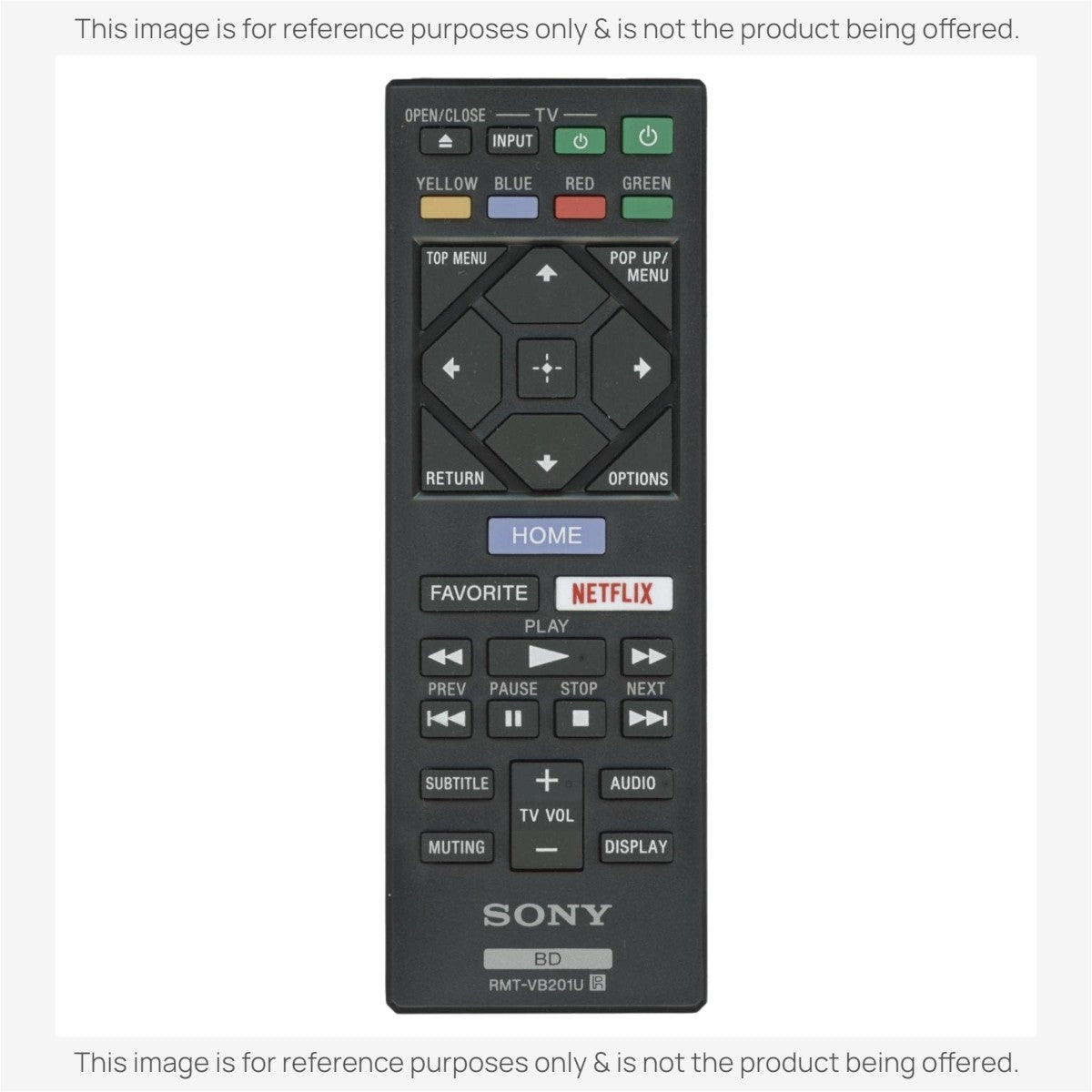 Anderic Substitute For Sony RMT-VB201U Blu-ray Disc Remote Control 1-493-123-12 [RRB126A]