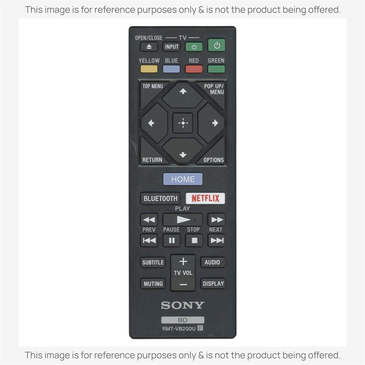 Anderic Substitute For Sony RMT-VB200U Blu-ray Disc Remote Control 1-493-105-11 [RRB126A]