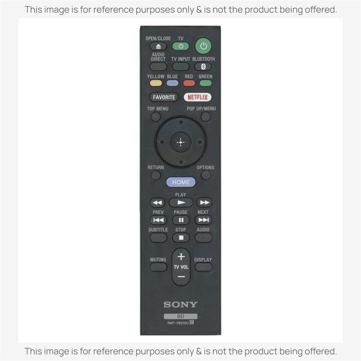 Anderic Substitute For Sony RMT-VB210U Blu-ray Disc Home Theater Remote Control - 1-493-167-11 [RRB126A]