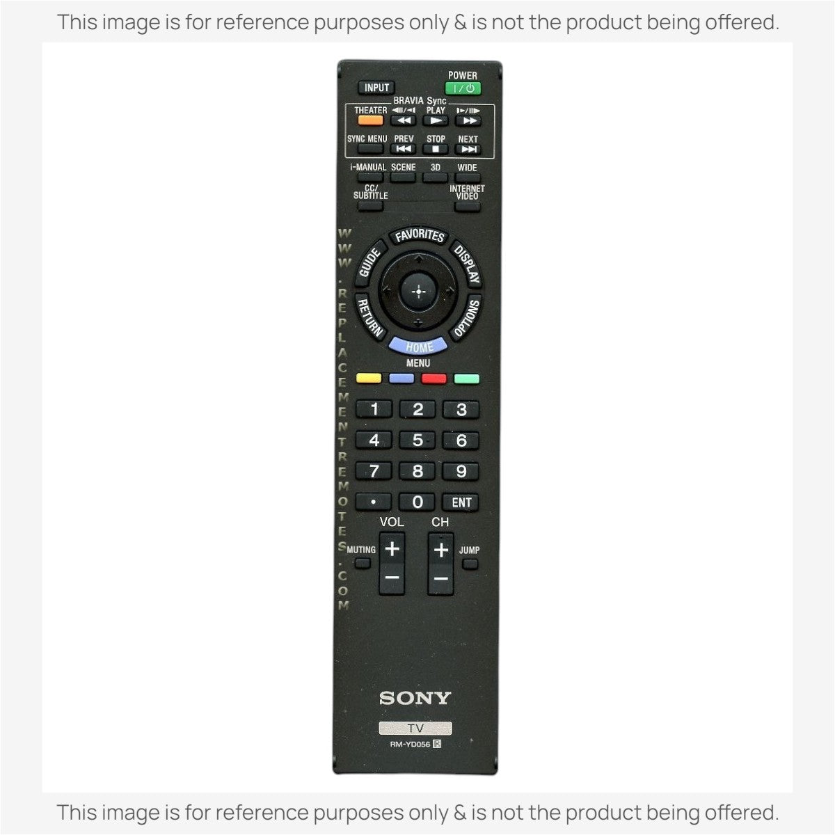 Anderic Substitute For Sony RM-YD056 TV Remote Control - RMYD056 [RRYD023]